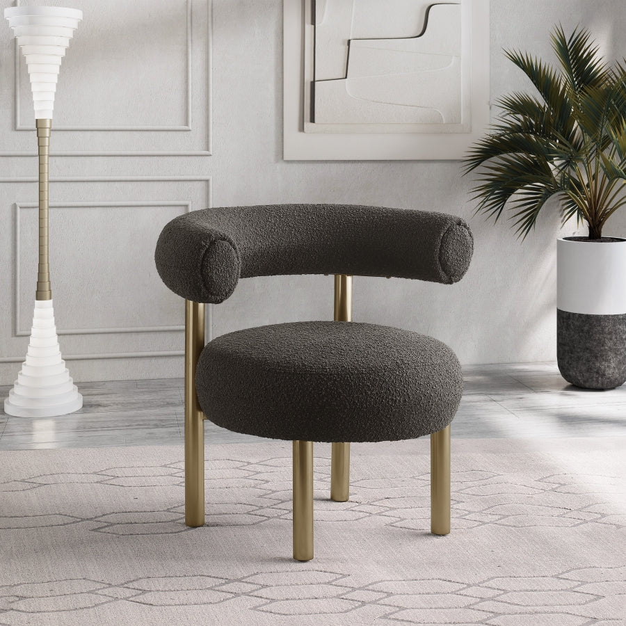 Bordeaux Boucle Fabric Upholstered Accent Chair - Image 29