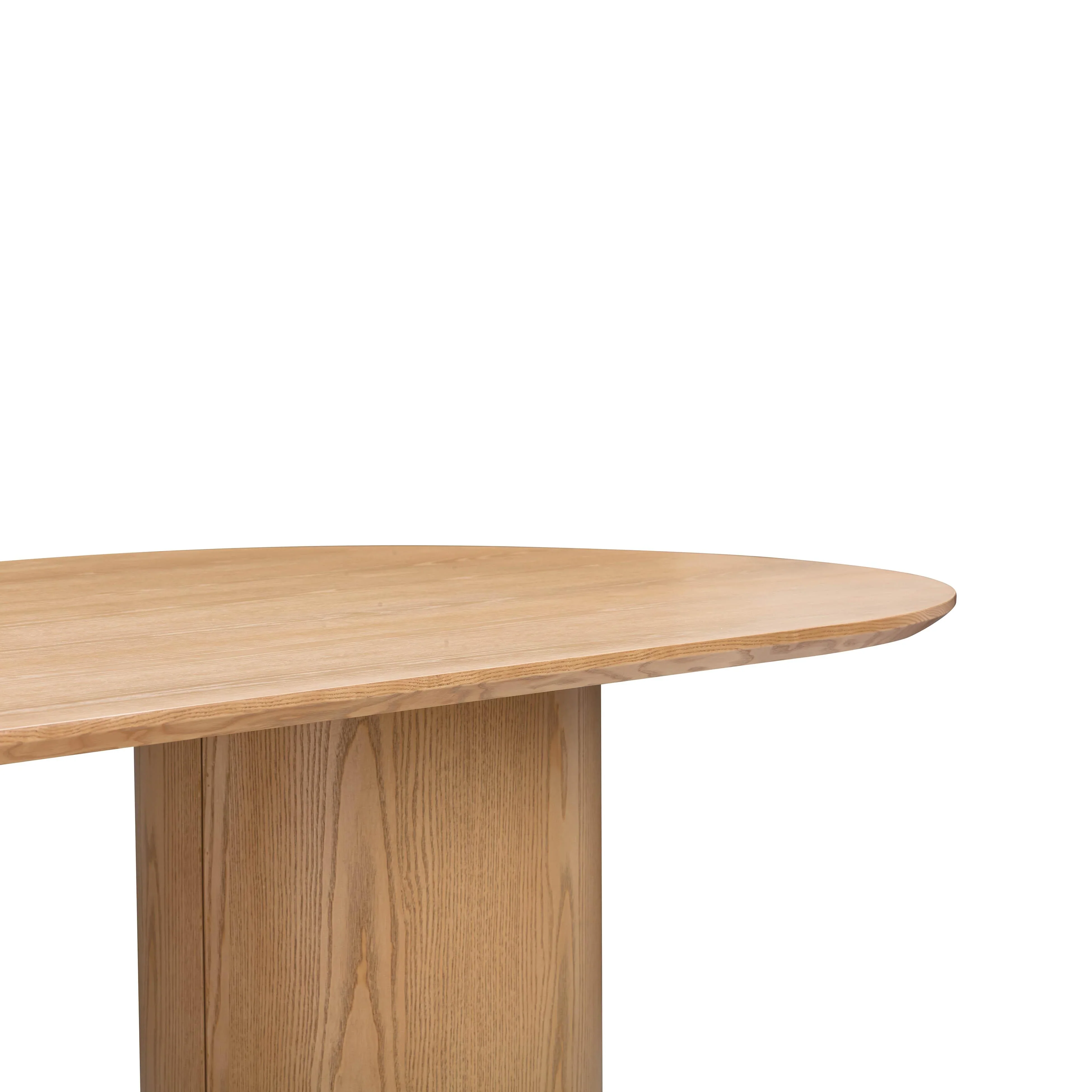 Brandy 95" Natural Ash Wood Oval Dining Table - Image 5