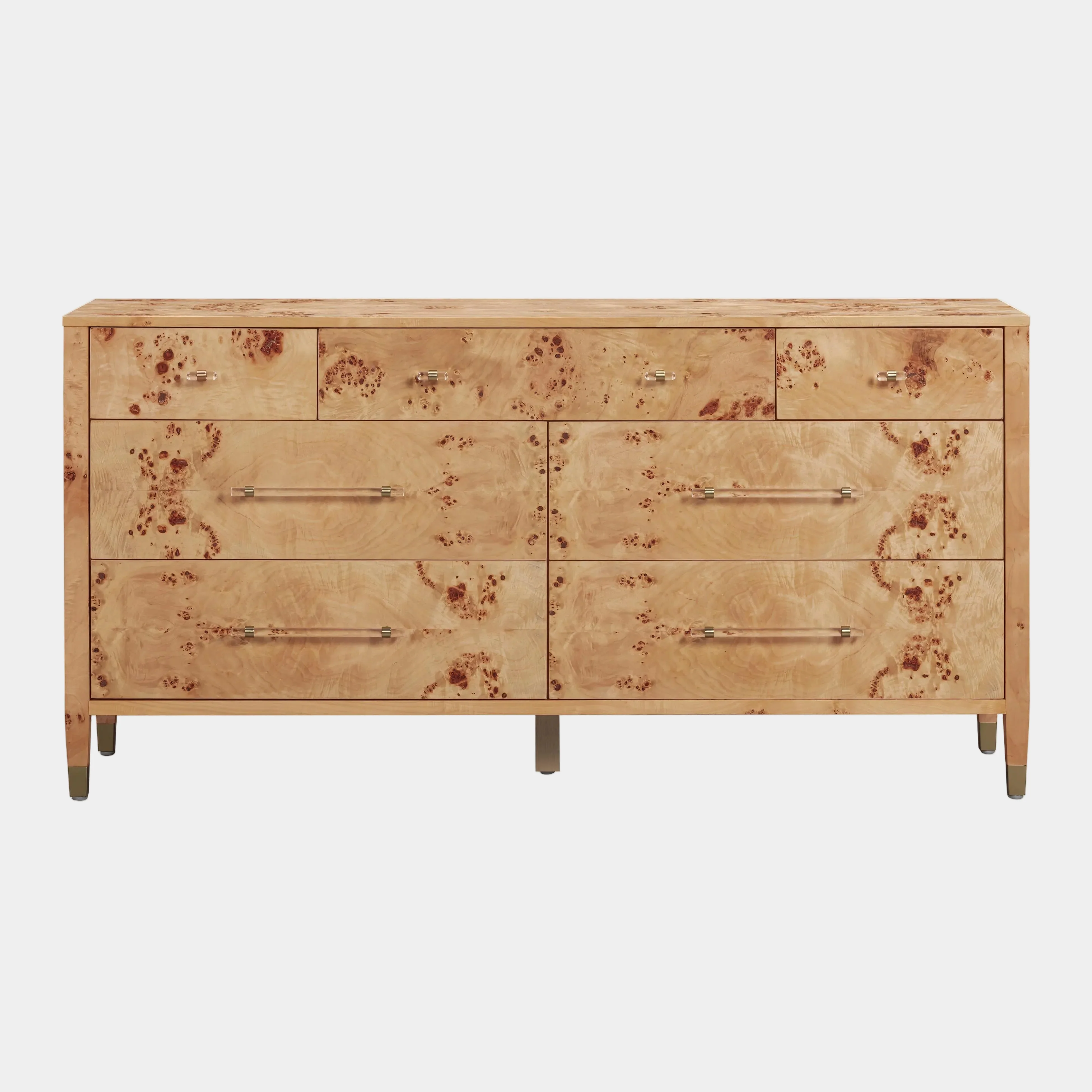 Brandyss 62" Burl 7-Drawer Dresser - Image 11