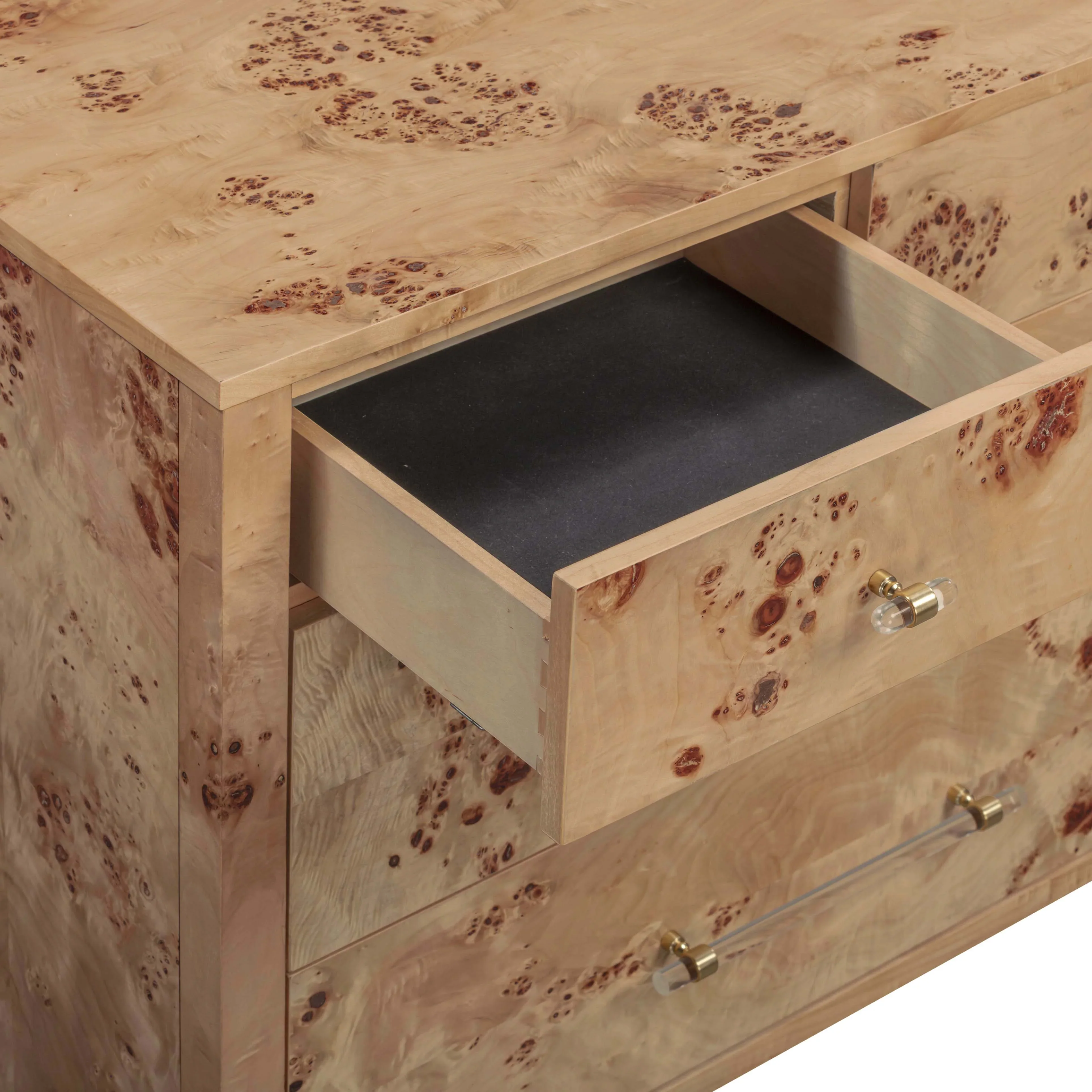 Brandyss 62" Burl 7-Drawer Dresser - Image 17