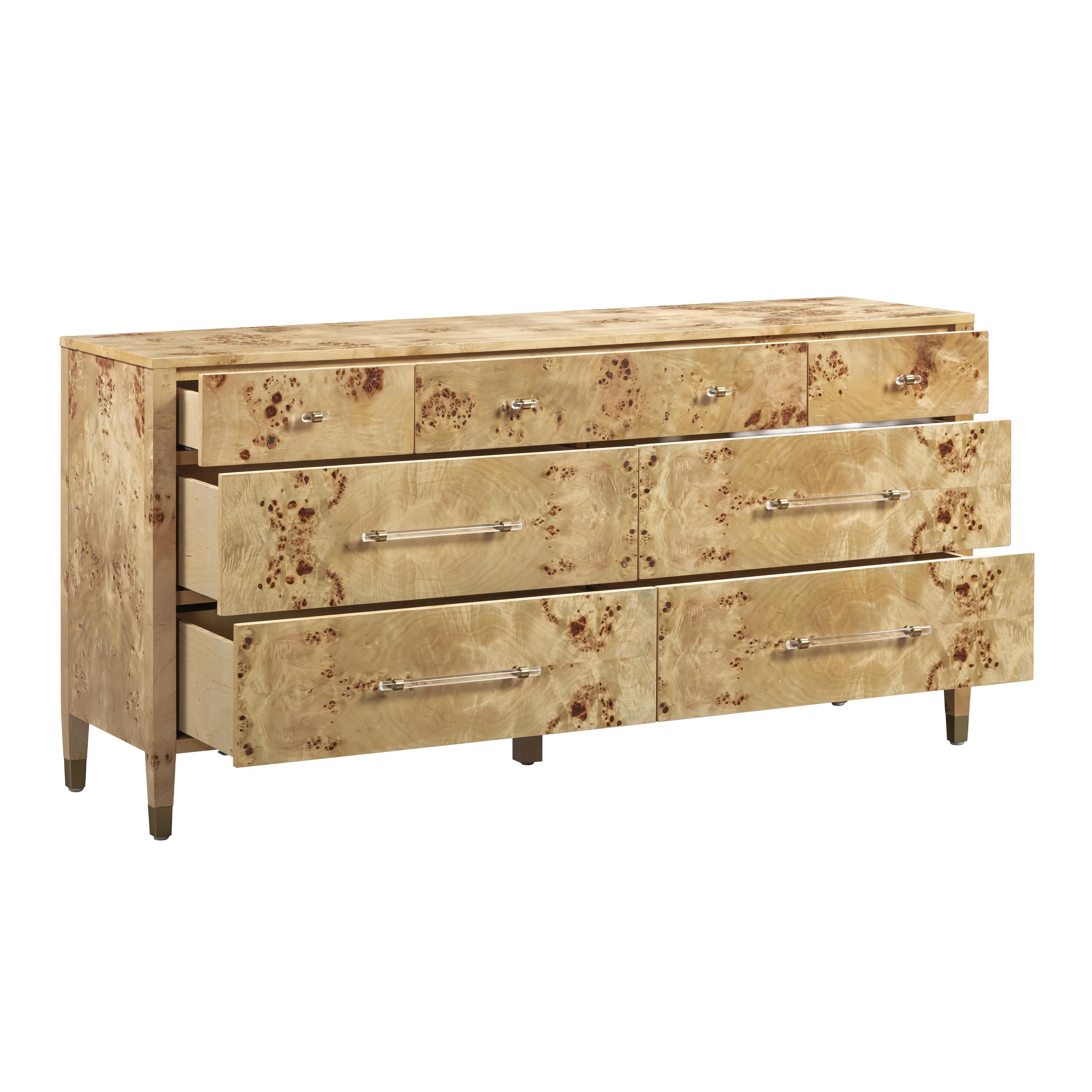 Brandyss 62" Burl 7-Drawer Dresser - Image 4