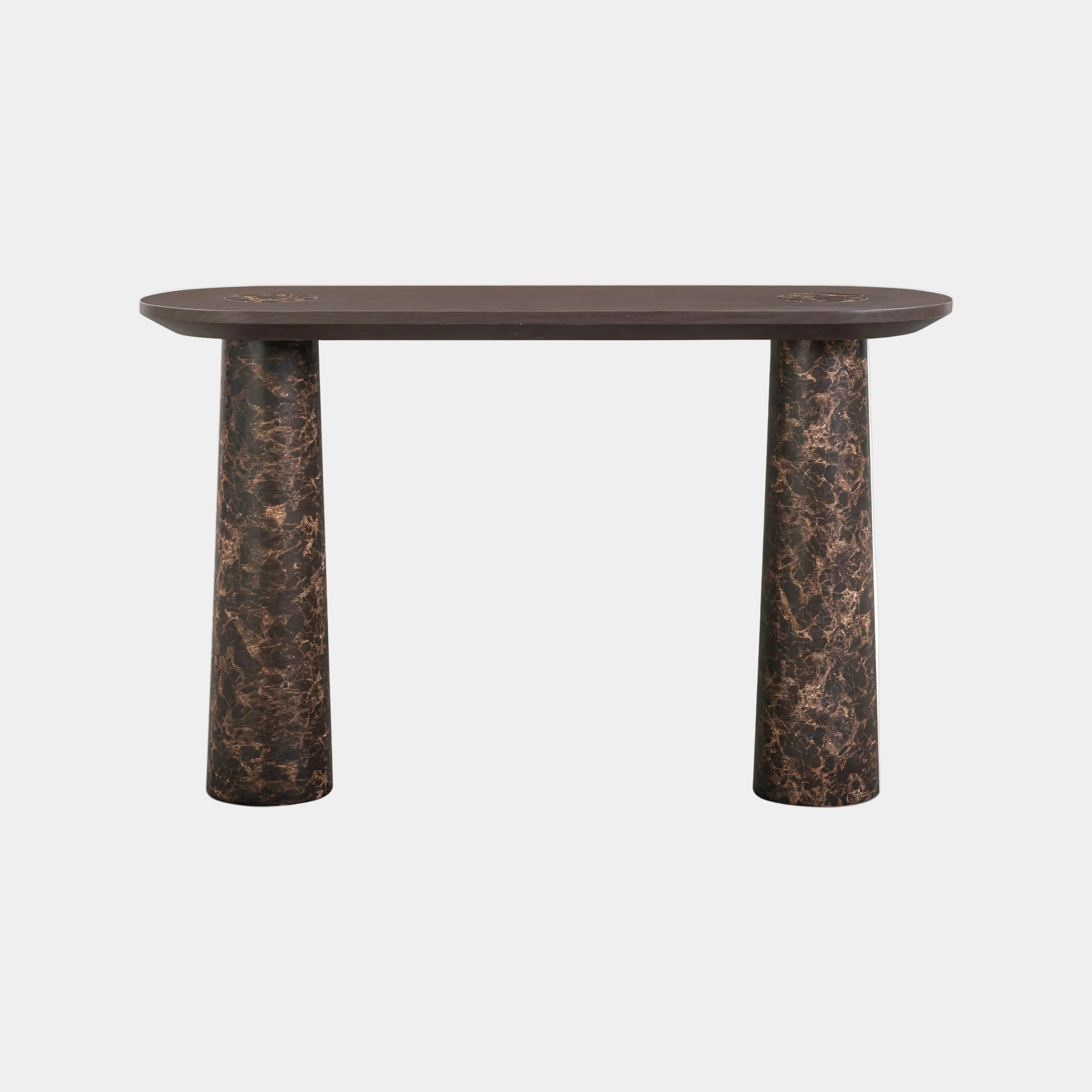 Braya 50" Faux Emperador Marble Console Table