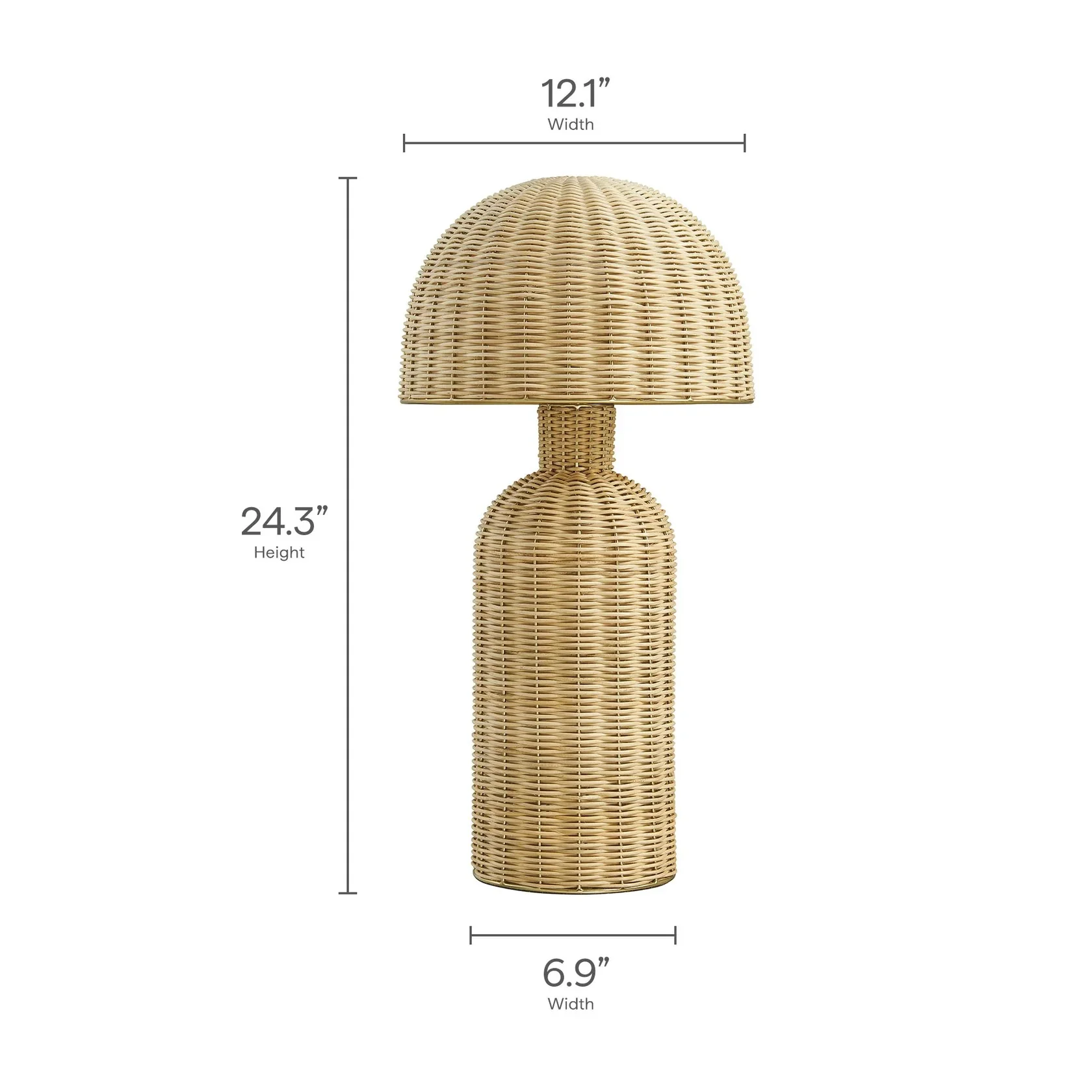 Briar Rattan Table Lamp in Natural - Image 10