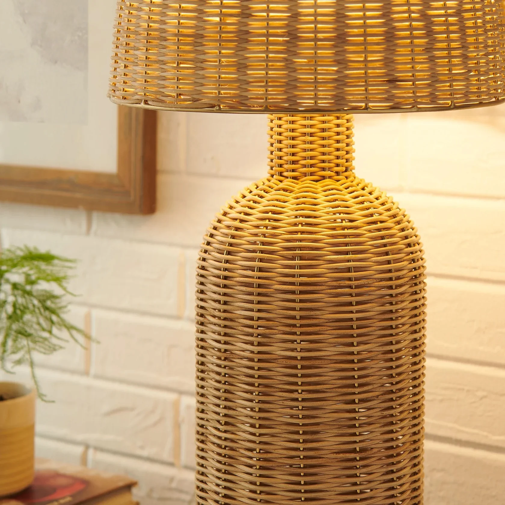 Briar Rattan Table Lamp in Natural - Image 2