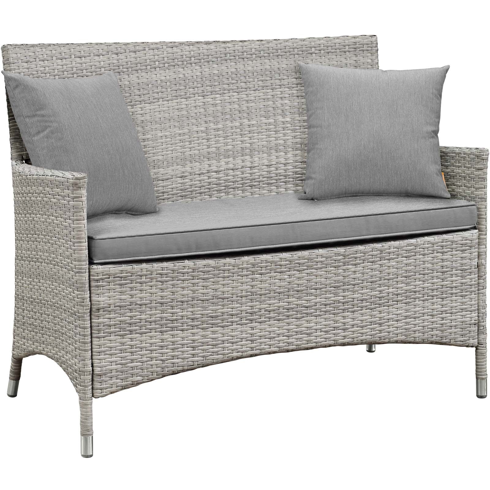Bridge 4 Piece Outdoor Patio Patio Conversation Set with Pillow Set - Image 4