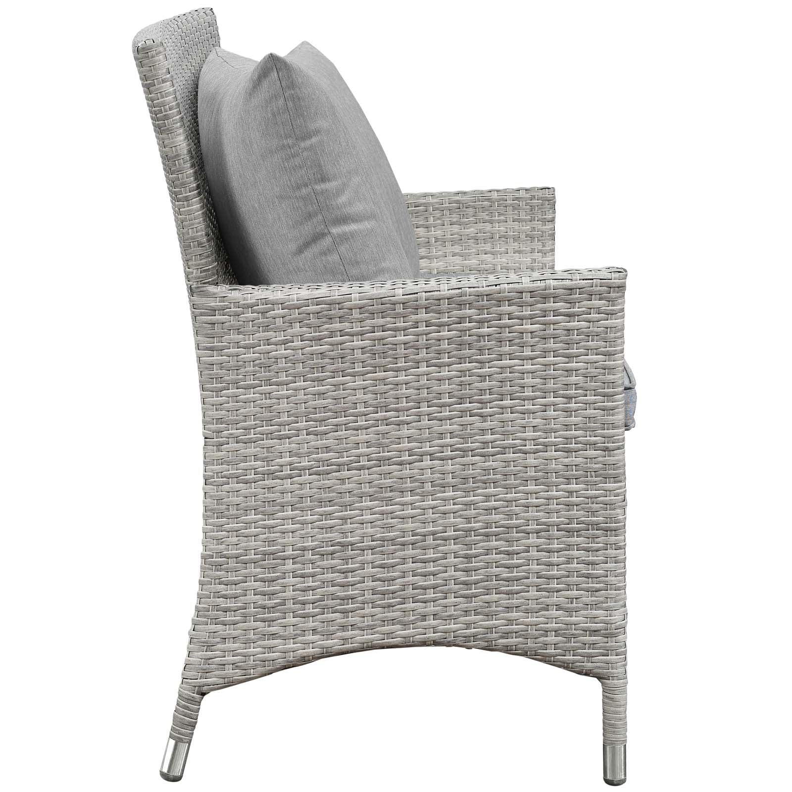 Bridge 4 Piece Outdoor Patio Patio Conversation Set with Pillow Set - Image 5