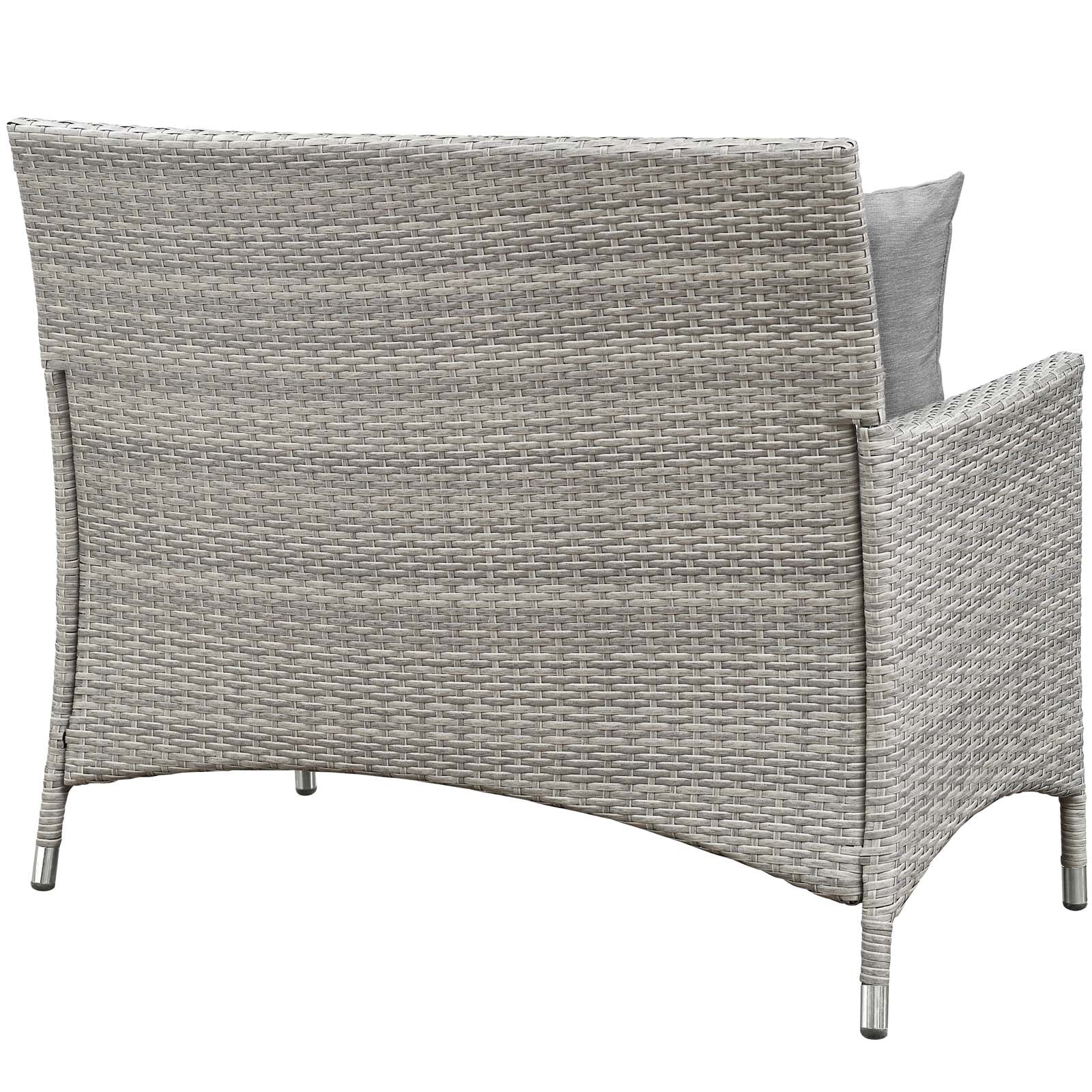 Bridge 4 Piece Outdoor Patio Patio Conversation Set with Pillow Set - Image 6