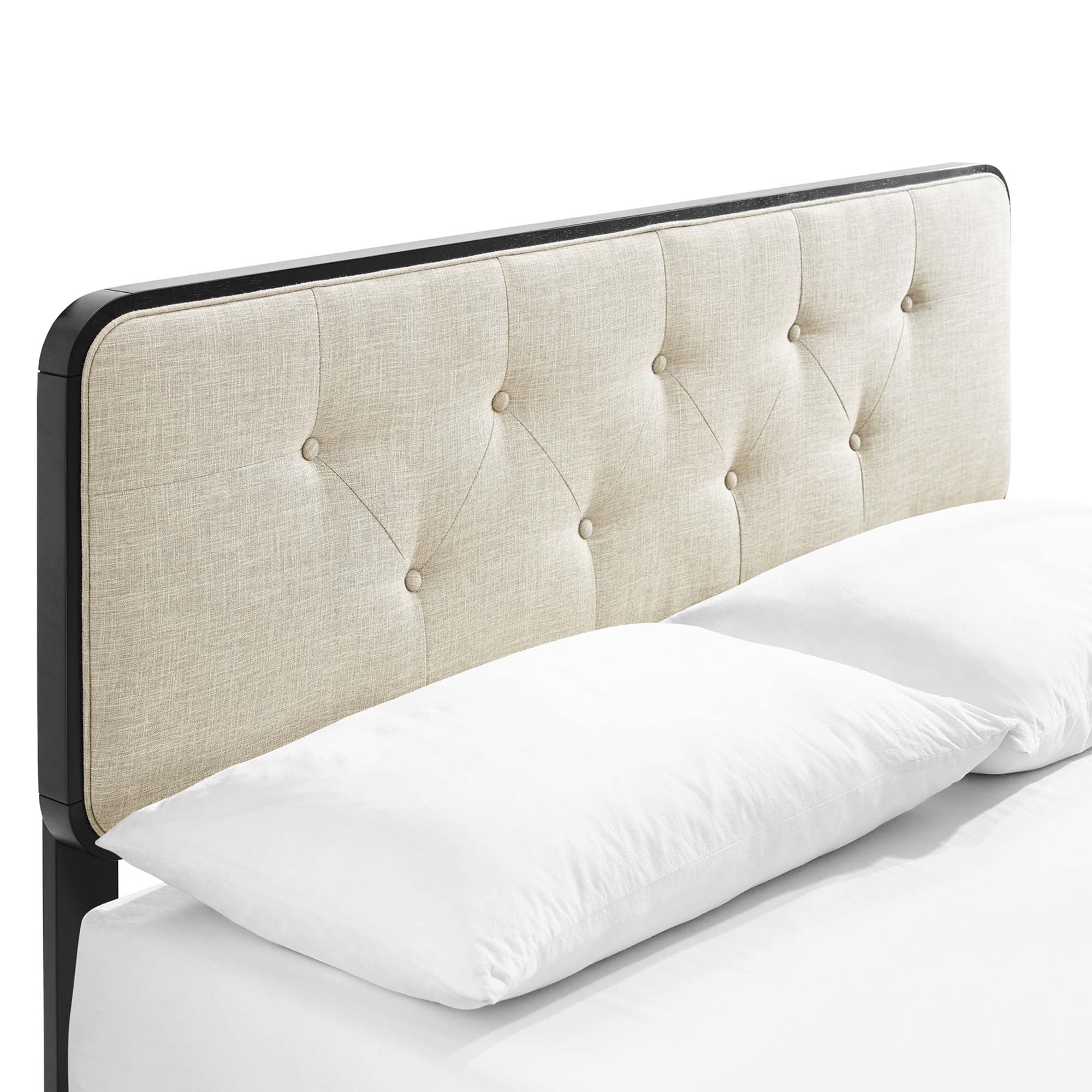 Bridgette Wood Platform Bed With Splayed Legs - Image 16