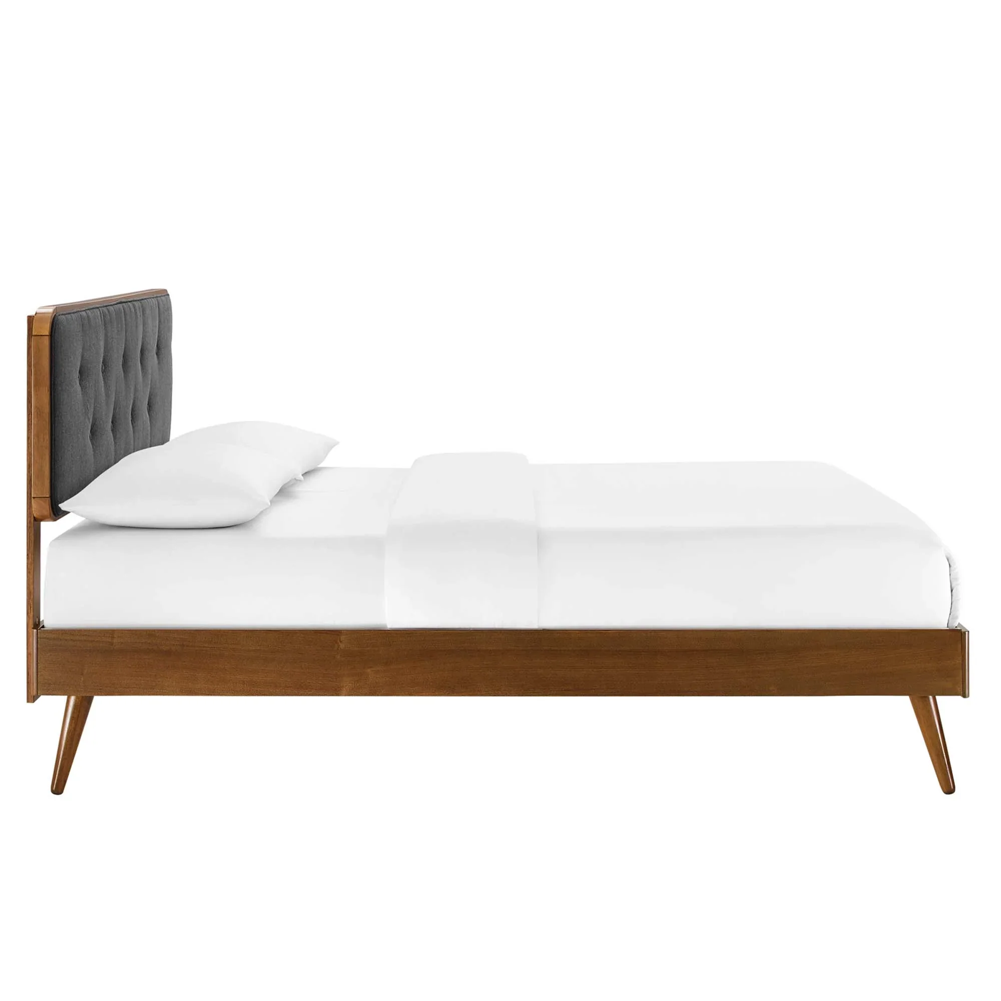 Bridgette Wood Platform Bed With Splayed Legs - Image 23