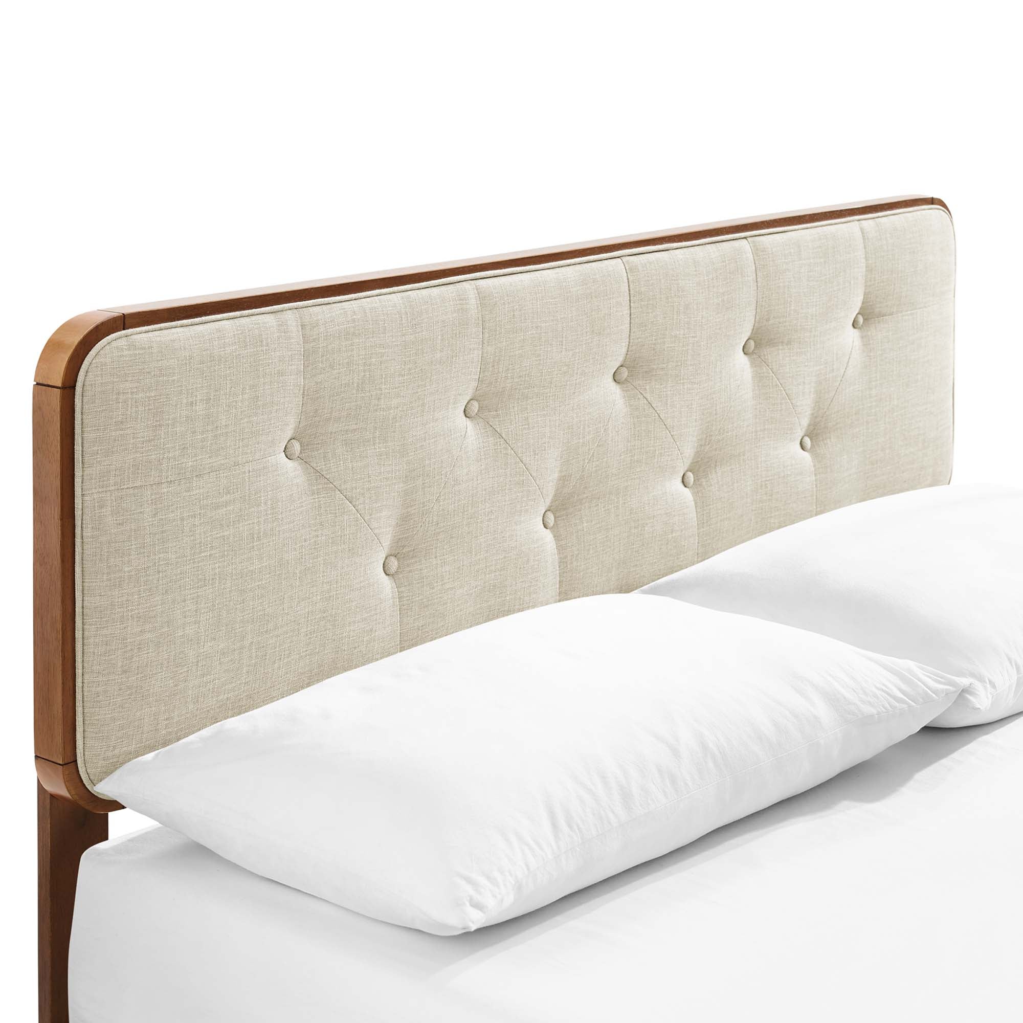 Bridgette Wood Platform Bed With Splayed Legs - Image 6