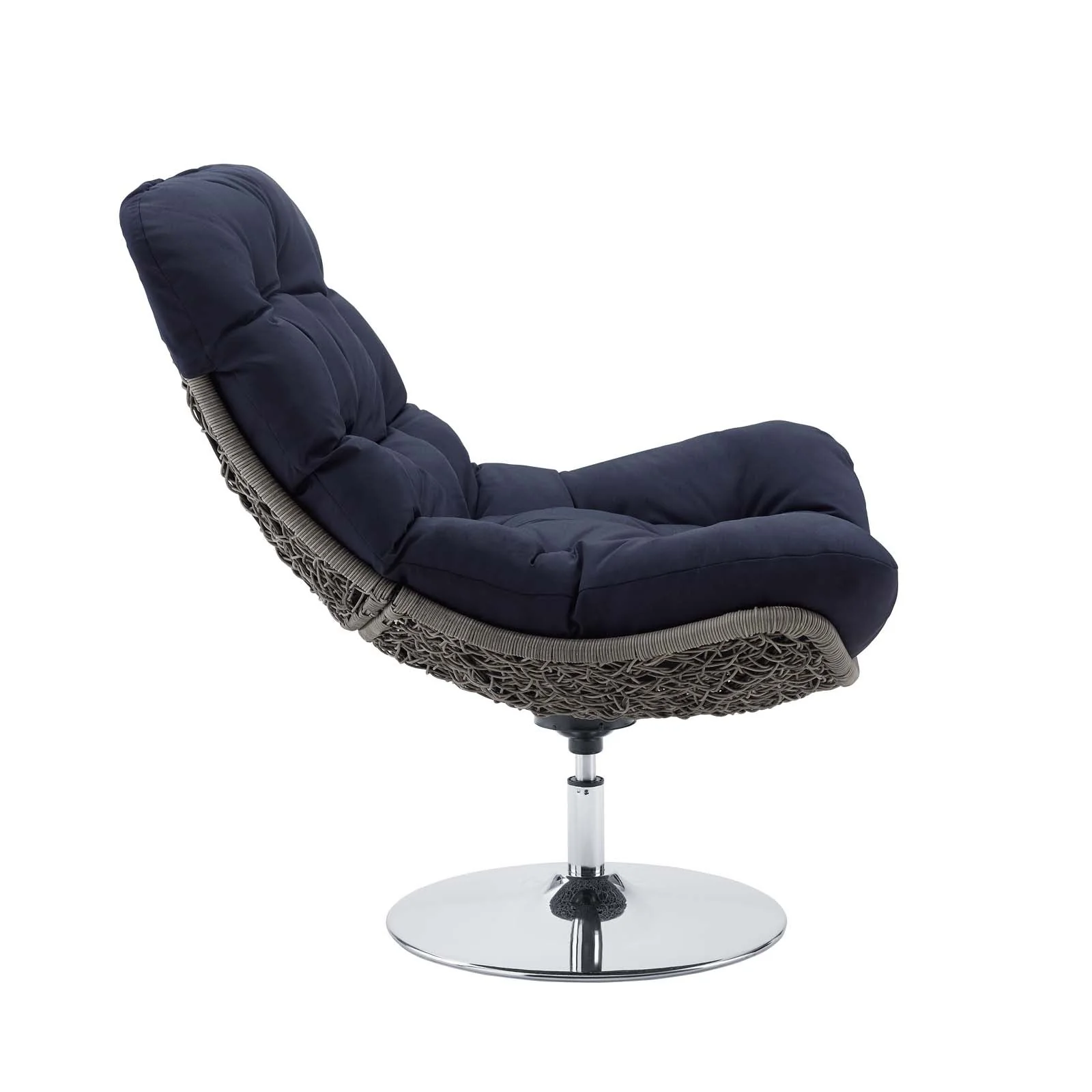 Brighton Wicker Rattan Outdoor Patio Swivel Lounge Chair - Image 10