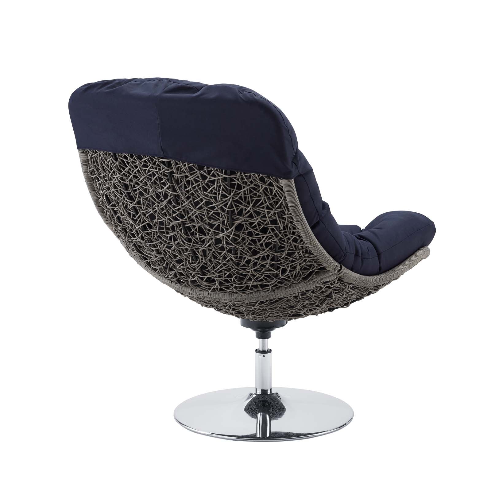 Brighton Wicker Rattan Outdoor Patio Swivel Lounge Chair - Image 11