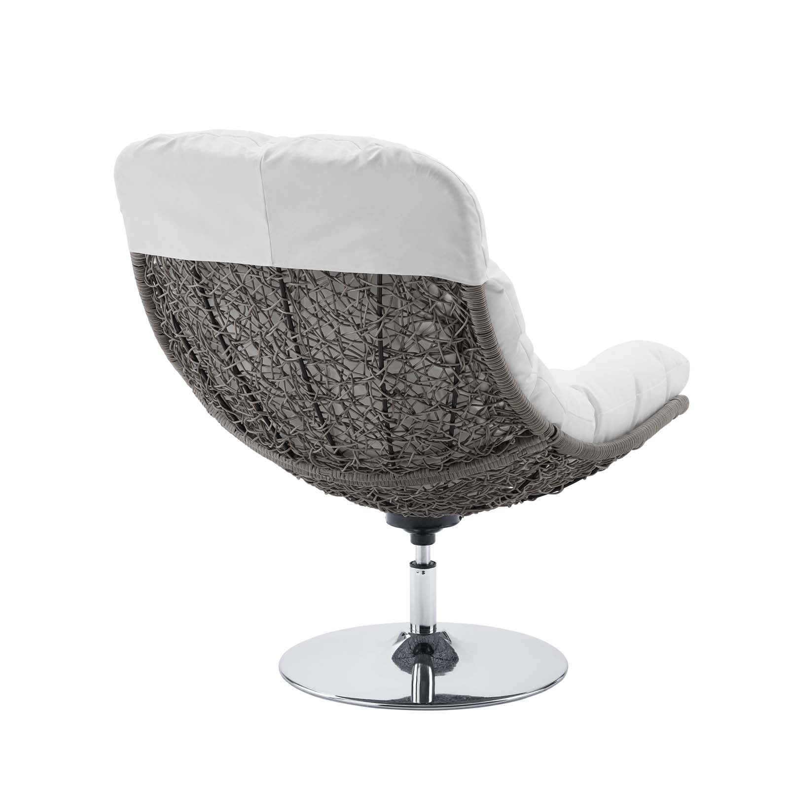 Brighton Wicker Rattan Outdoor Patio Swivel Lounge Chair - Image 17