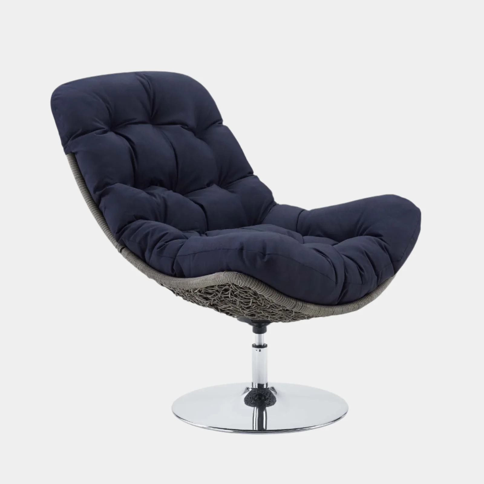 Brighton Wicker Rattan Outdoor Patio Swivel Lounge Chair - Image 7