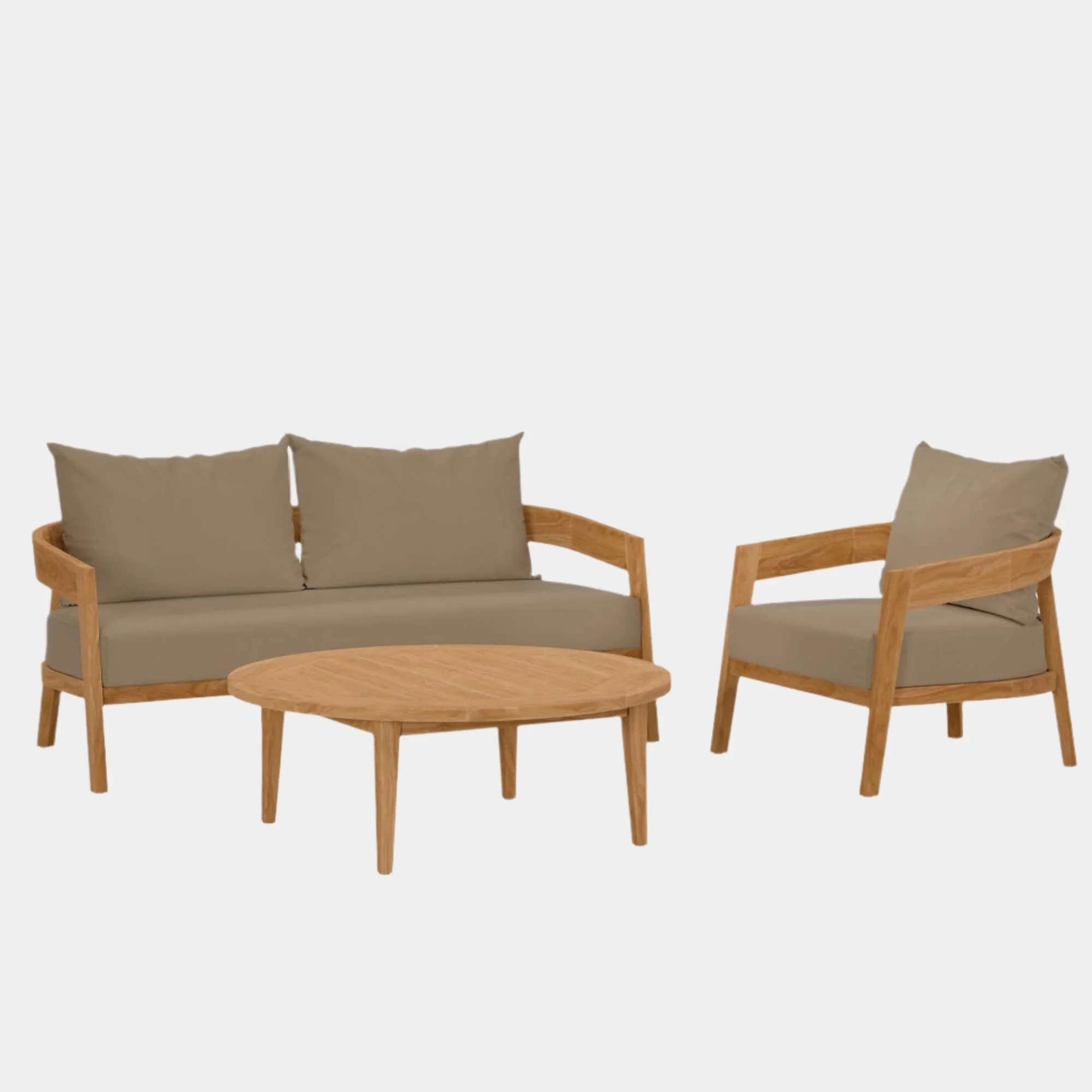 Brisbane 3-Piece Teak Wood Outdoor Patio - Image 13
