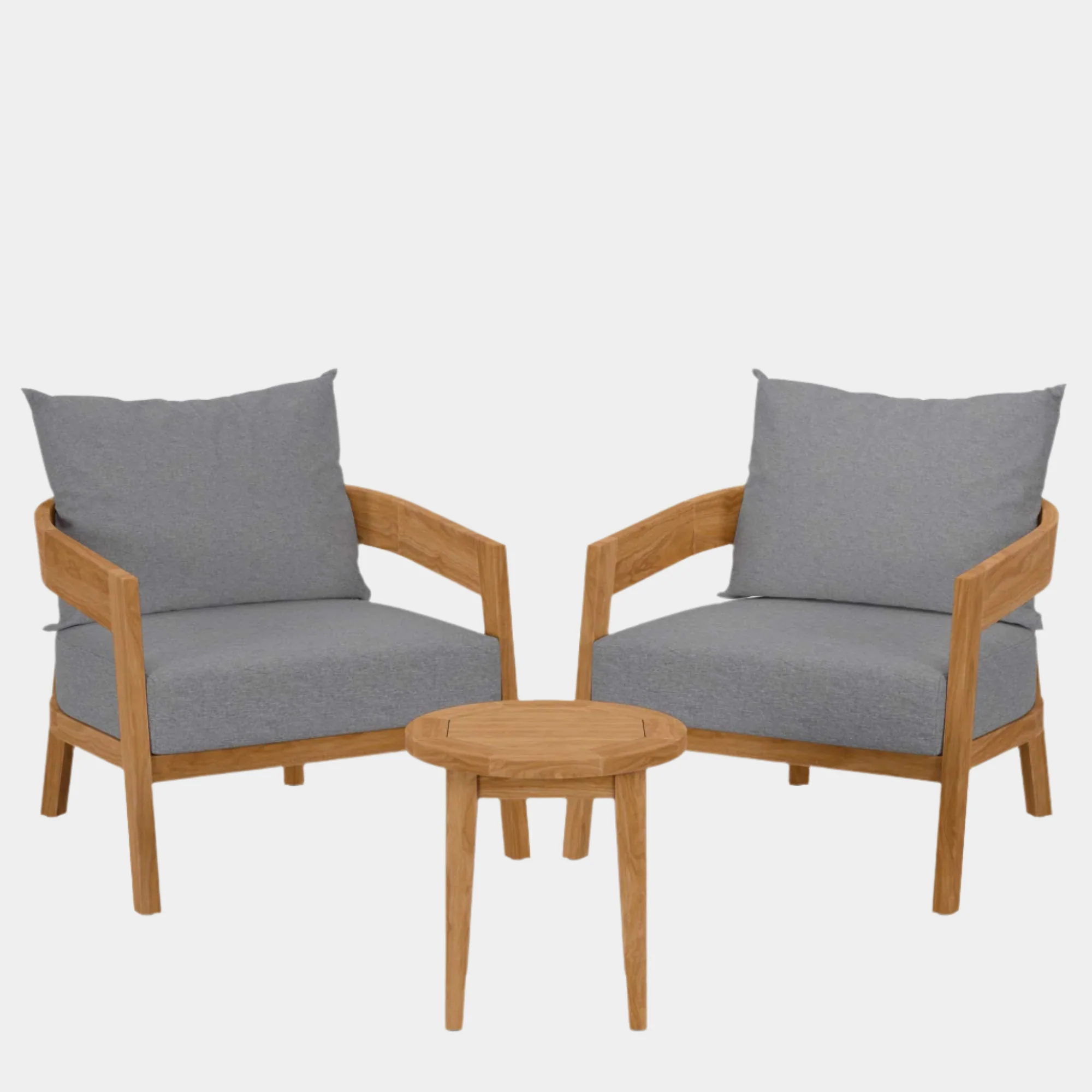 Brisbane 3-Piece Teak Wood Outdoor Patio Set - Image 13