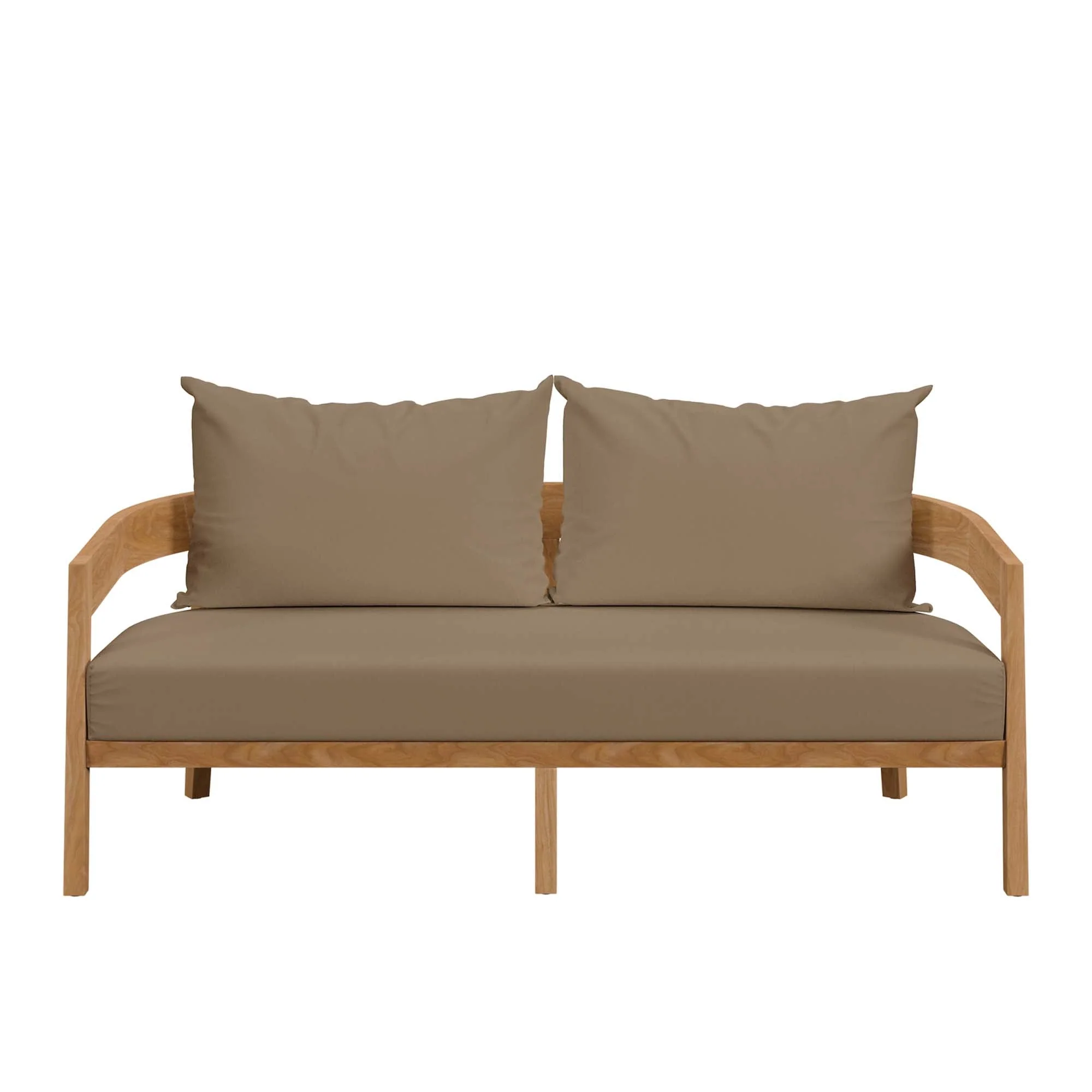 Brisbane Teak Wood Outdoor Patio Loveseat - Image 11