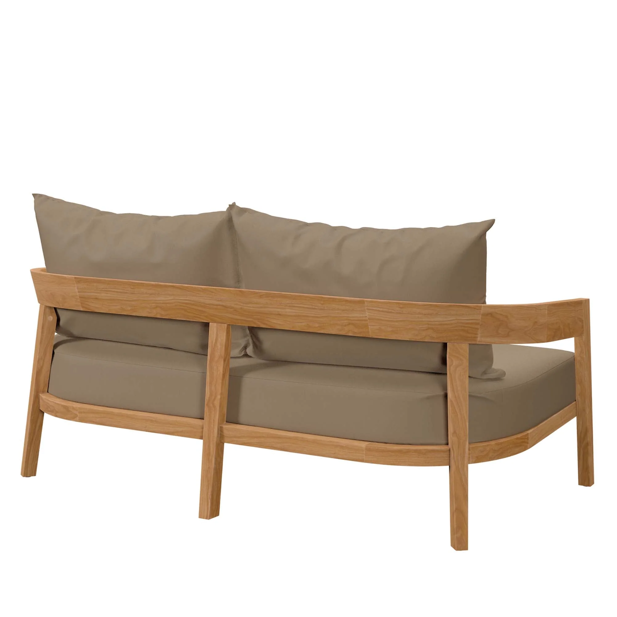 Brisbane Teak Wood Outdoor Patio Loveseat - Image 13