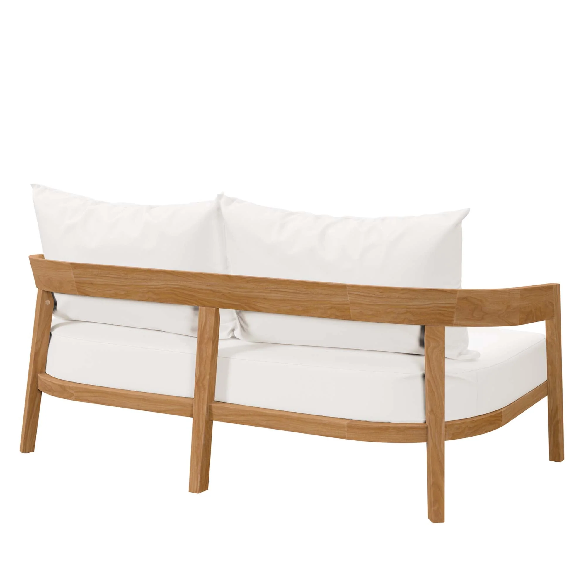 Brisbane Teak Wood Outdoor Patio Loveseat - Image 21