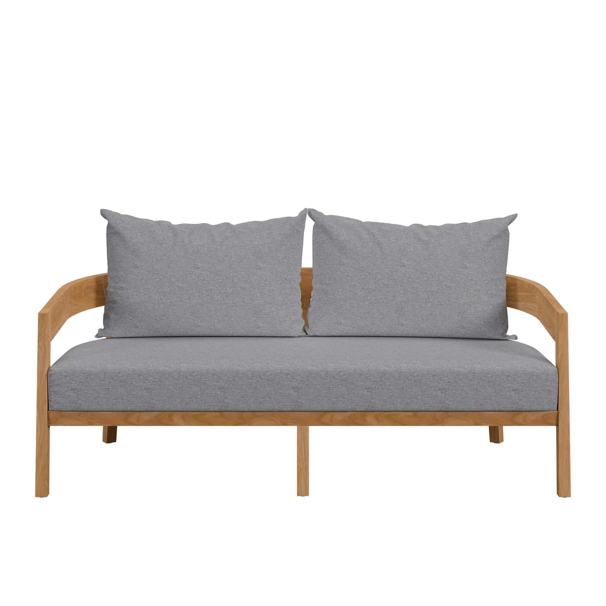 Brisbane Teak Wood Outdoor Patio Loveseat - Image 4