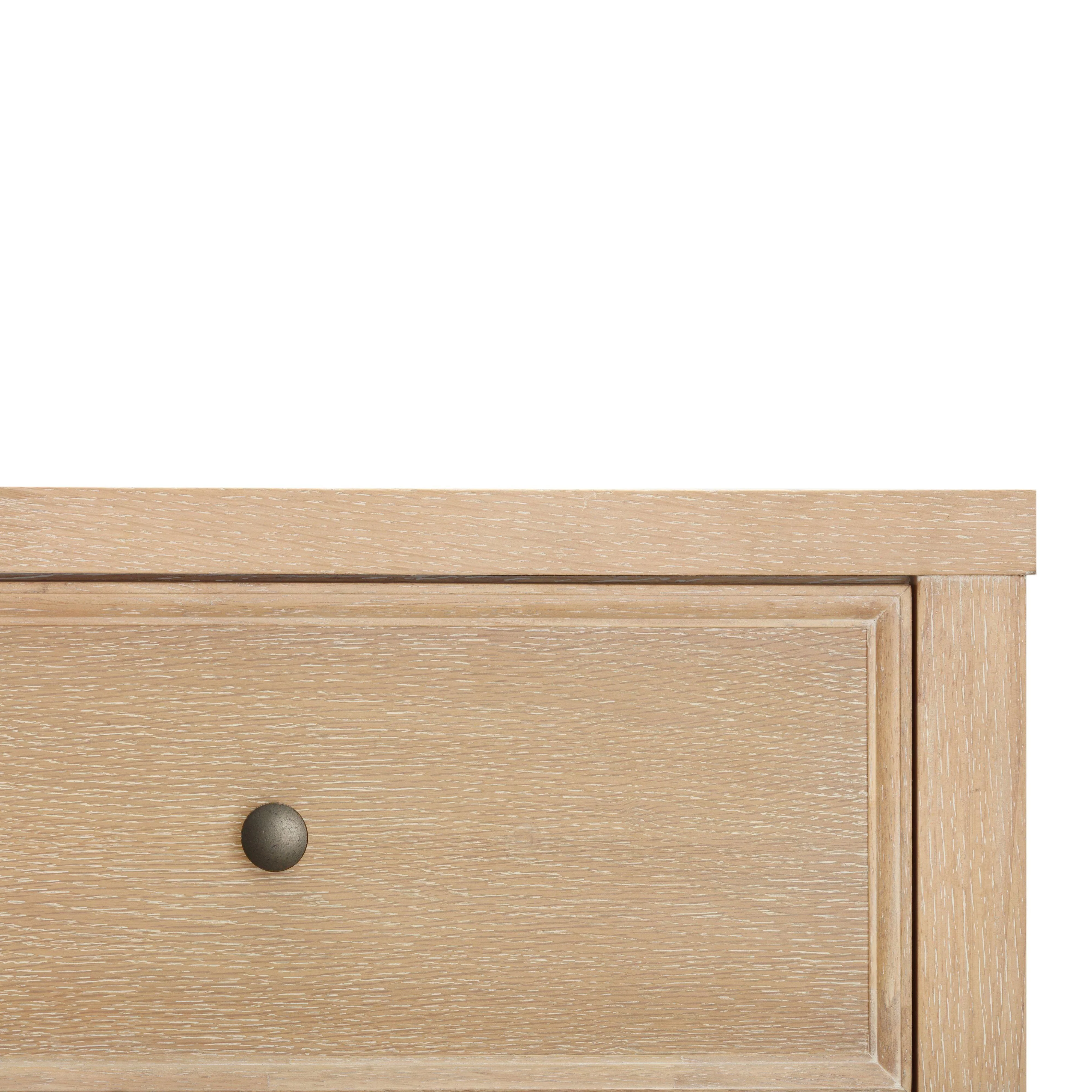 Bristol Park 40" Whitewashed Oak Wood 7-Drawer Chest - Image 10