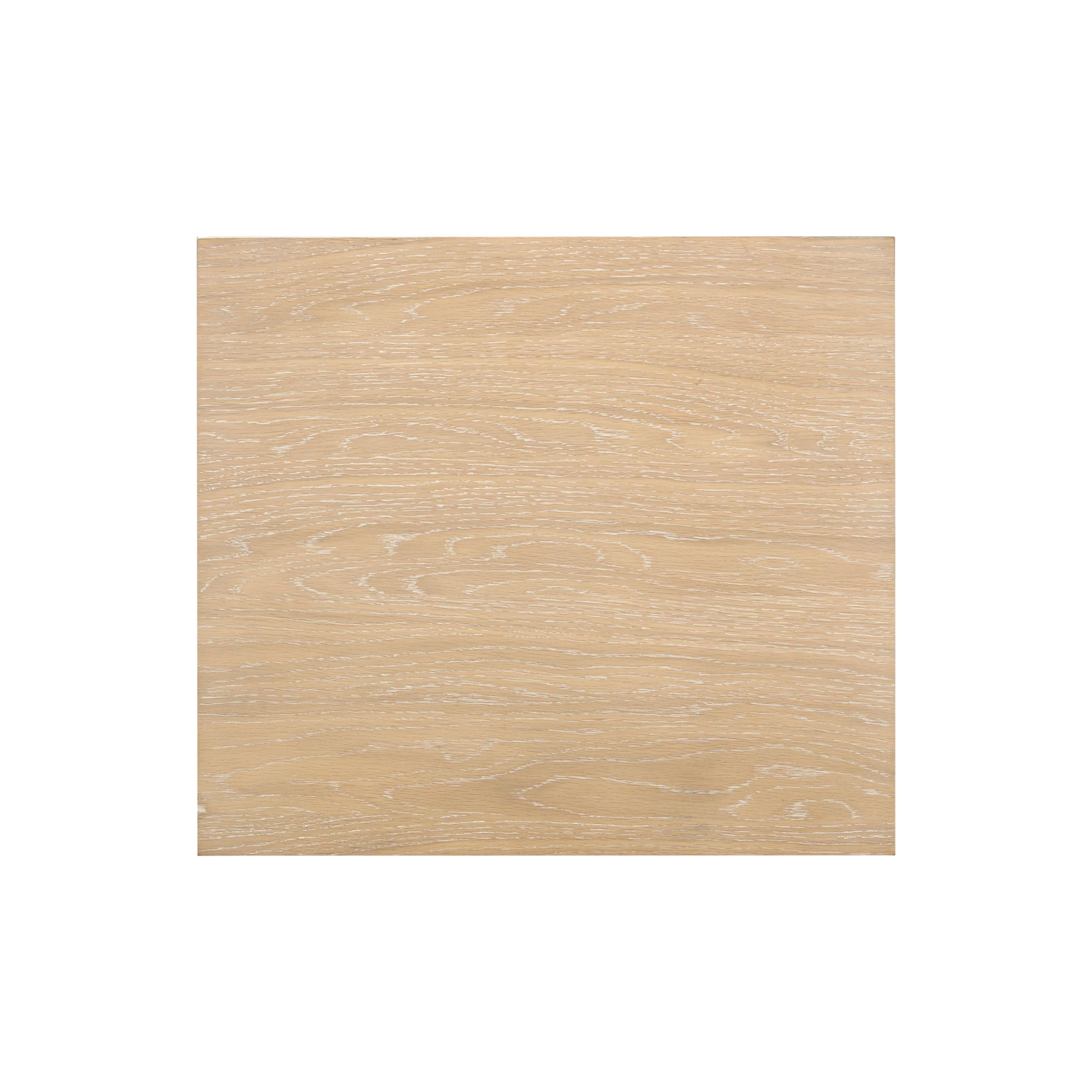 Bristol Park 20" Whitewashed Oak Wood 2-Drawer Nightstand - Image 4