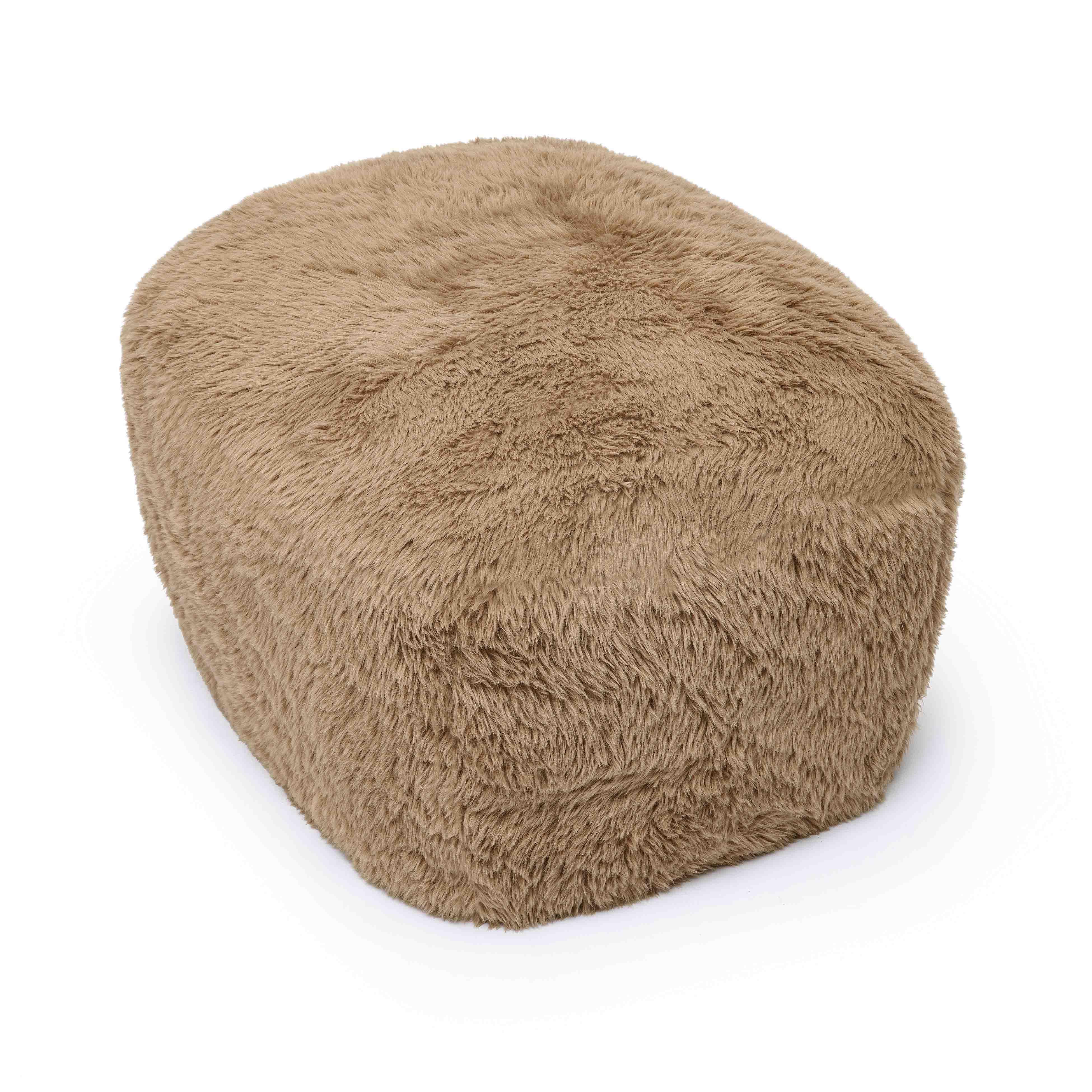 Britt Contract-Grade Vegan Shearling Ottoman - Image 10
