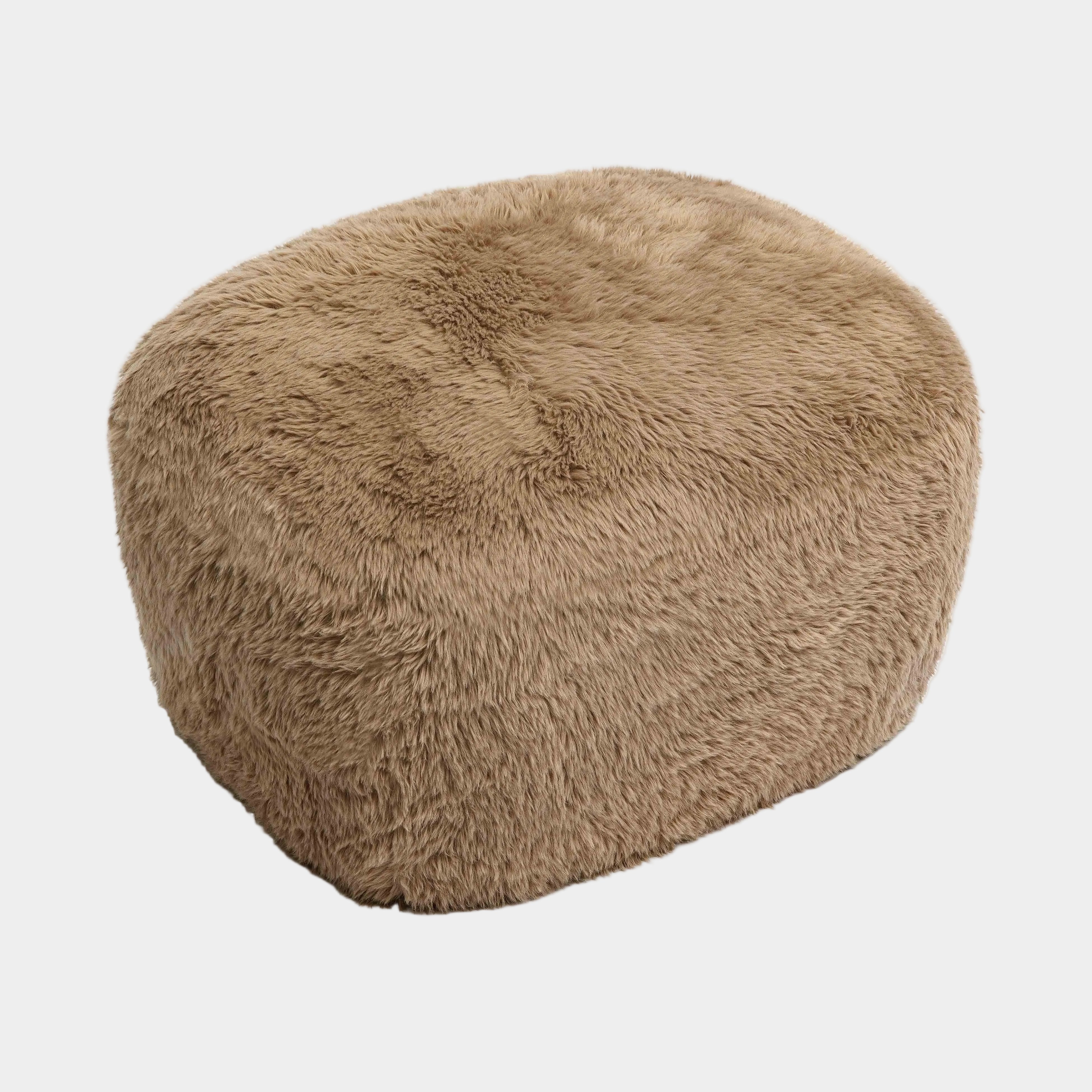 Britt Contract-Grade Vegan Shearling Ottoman - Image 7