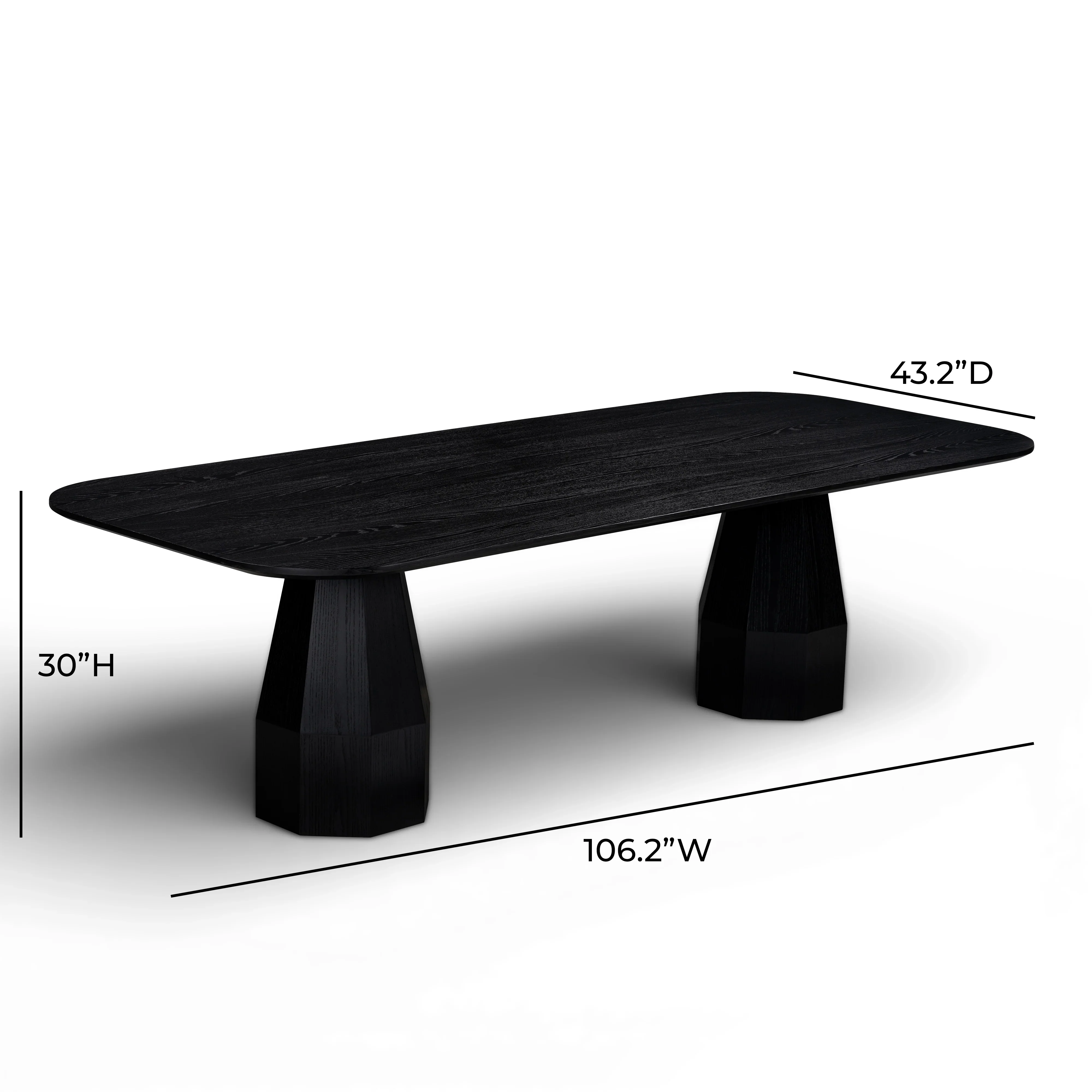 Brocha 106" Ash Wood Rectangular Dining Table - Image 11