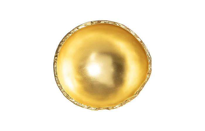Broken Egg Bowl, White and Gold Leaf - Image 2