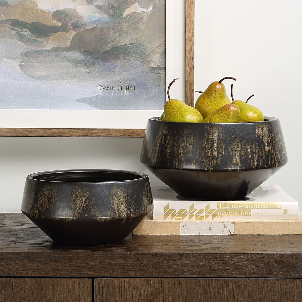 Bronze Duo, Vases, S/2 - Image 2