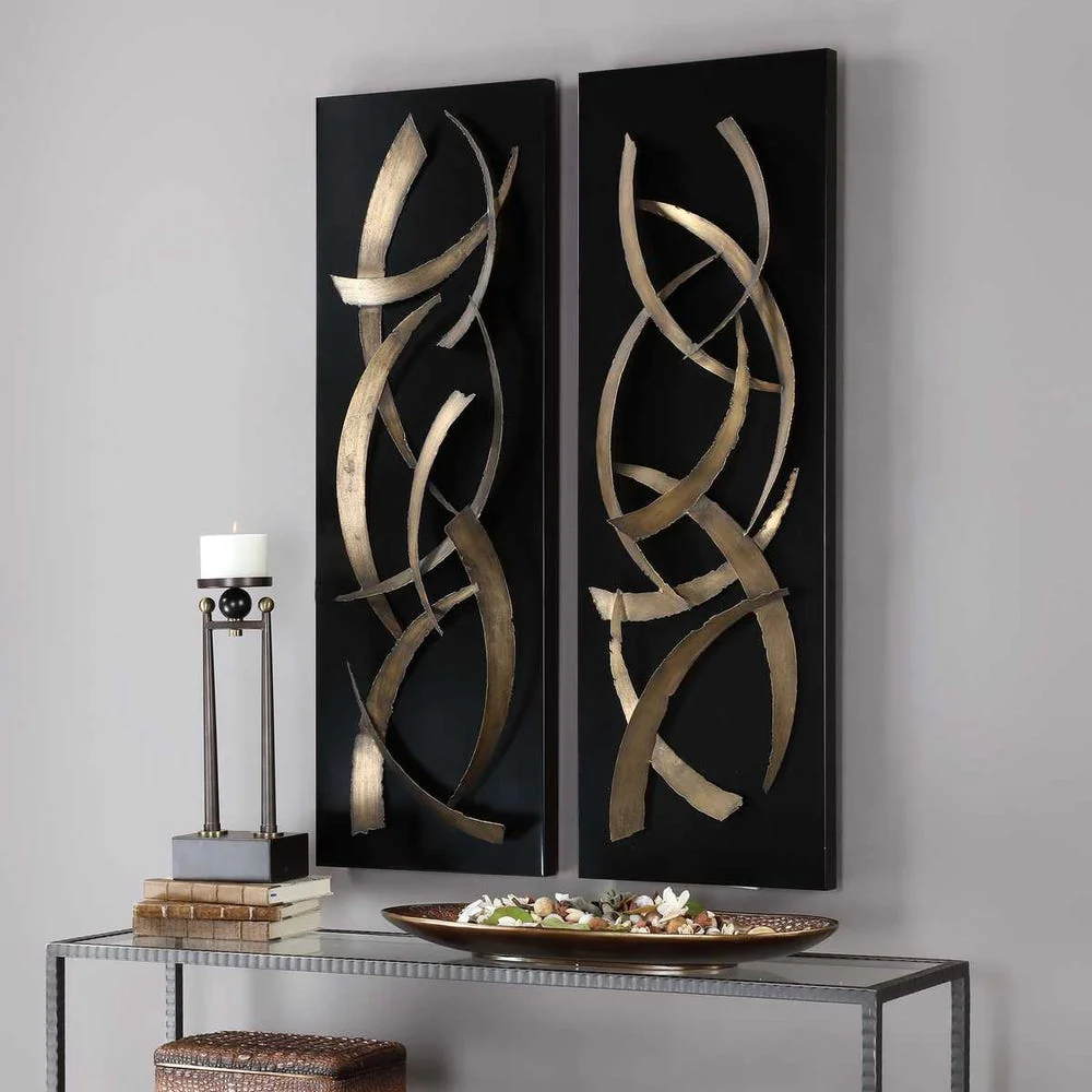 Brushstrokes Metal Wall Panels, S/2 - Image 3