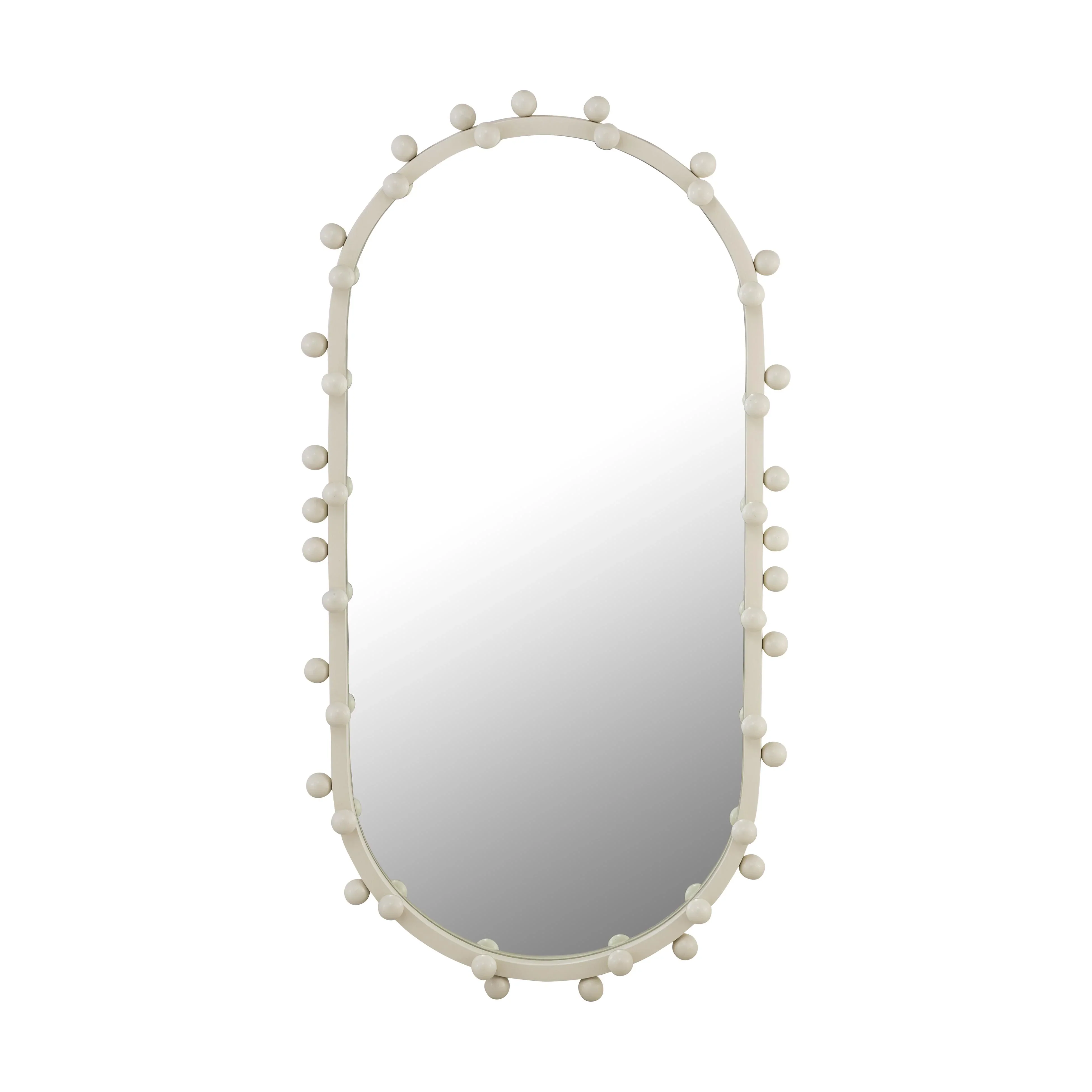 Bubbles Ivory Oval Wall Mirror (17"X31.5"-22.6"X42") - Image 8