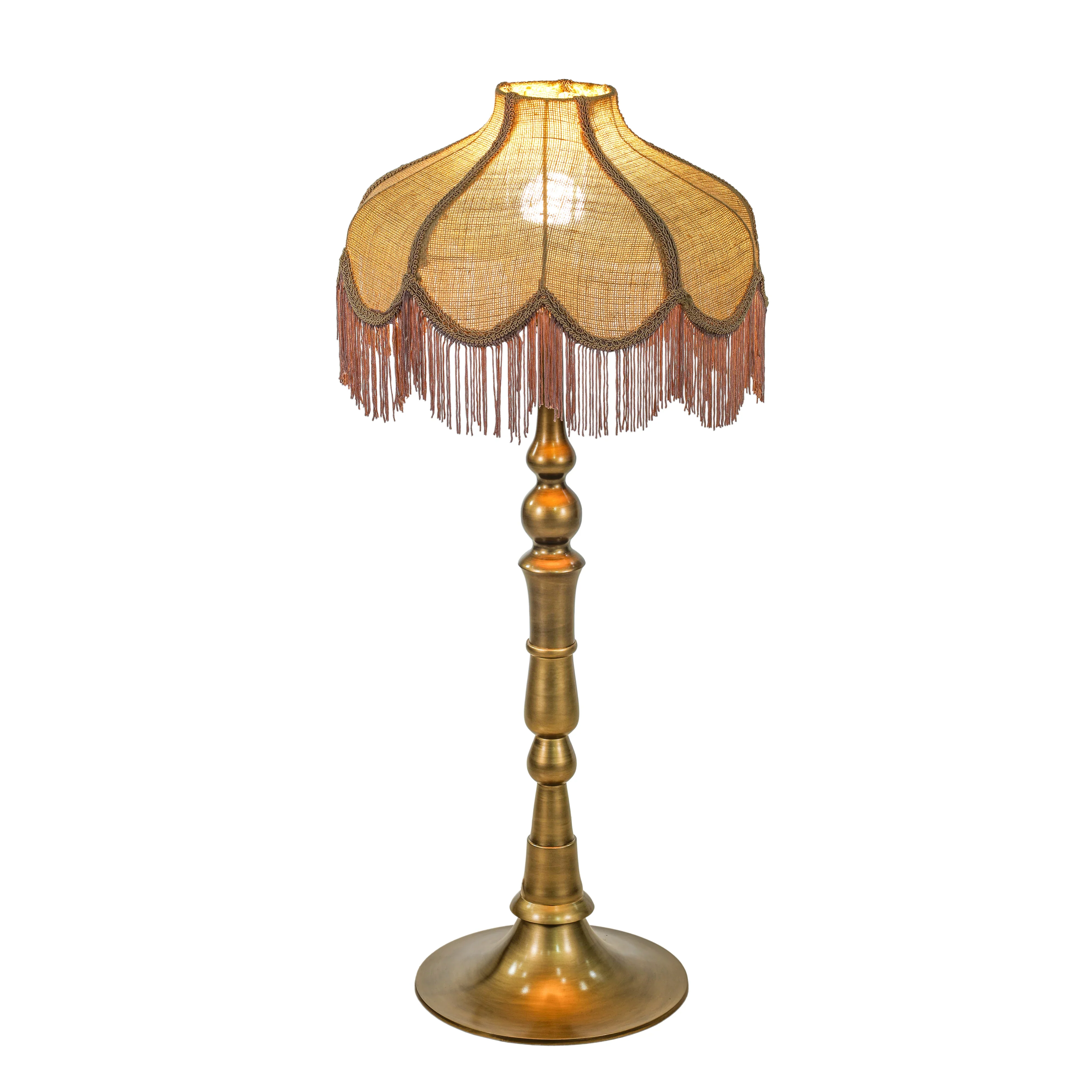 Buchanan Jute Fringed Scalloped Table Lamp - Image 3