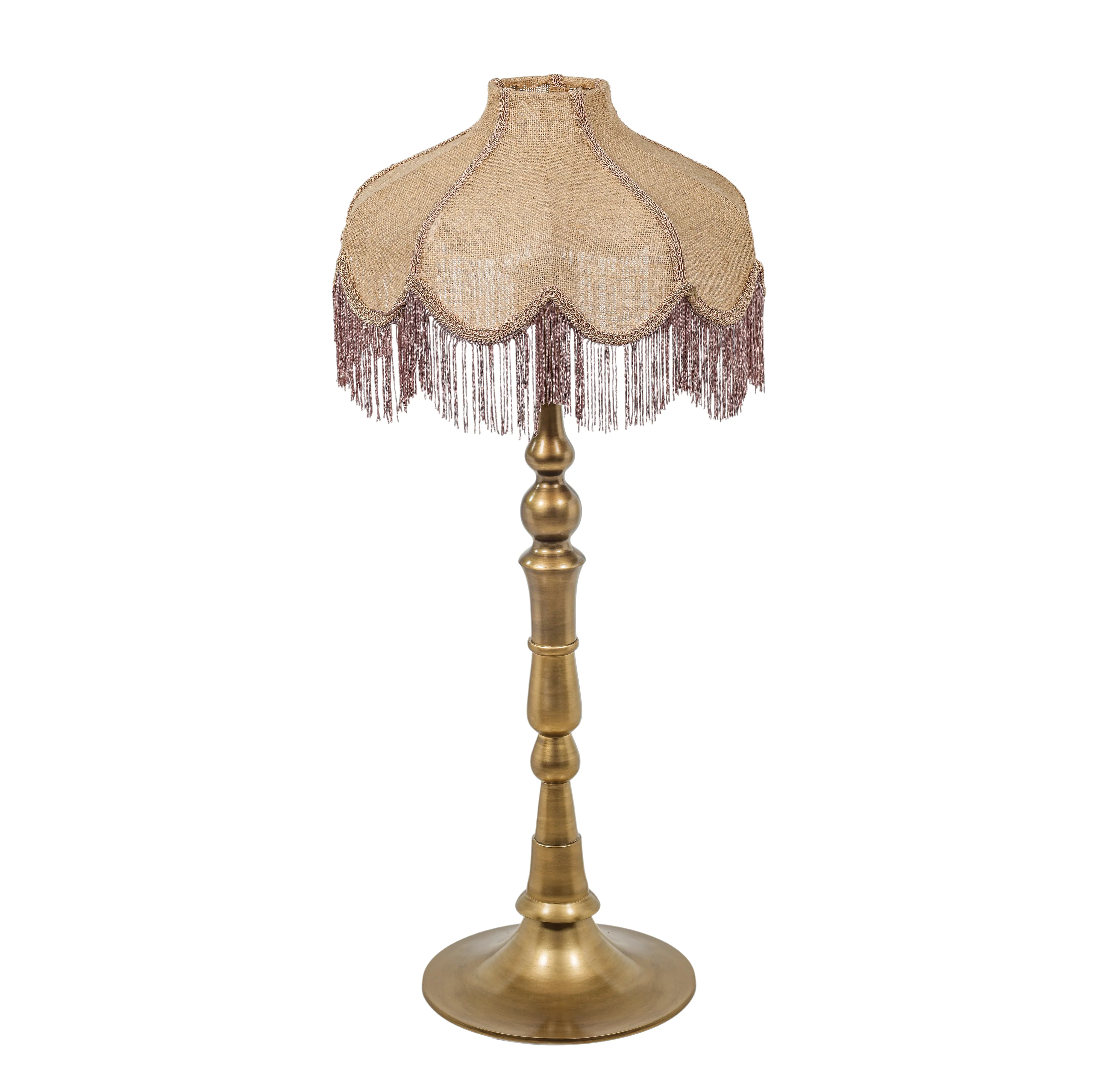 Buchanan Jute Fringed Scalloped Table Lamp - Image 4