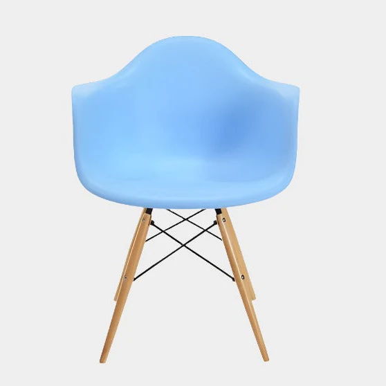 Eames Molded Plastic Armchair (Natural Wood Legs) - Image 9