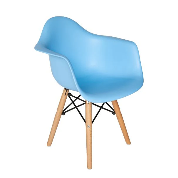 Eames Molded Plastic Kids Armchair - Wood Legs - Image 11