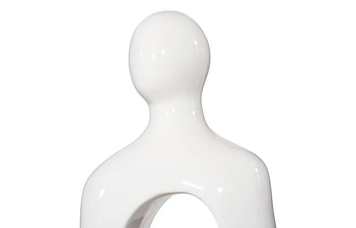 Buddha Seated Sculpture, Gel Coat White - Image 4
