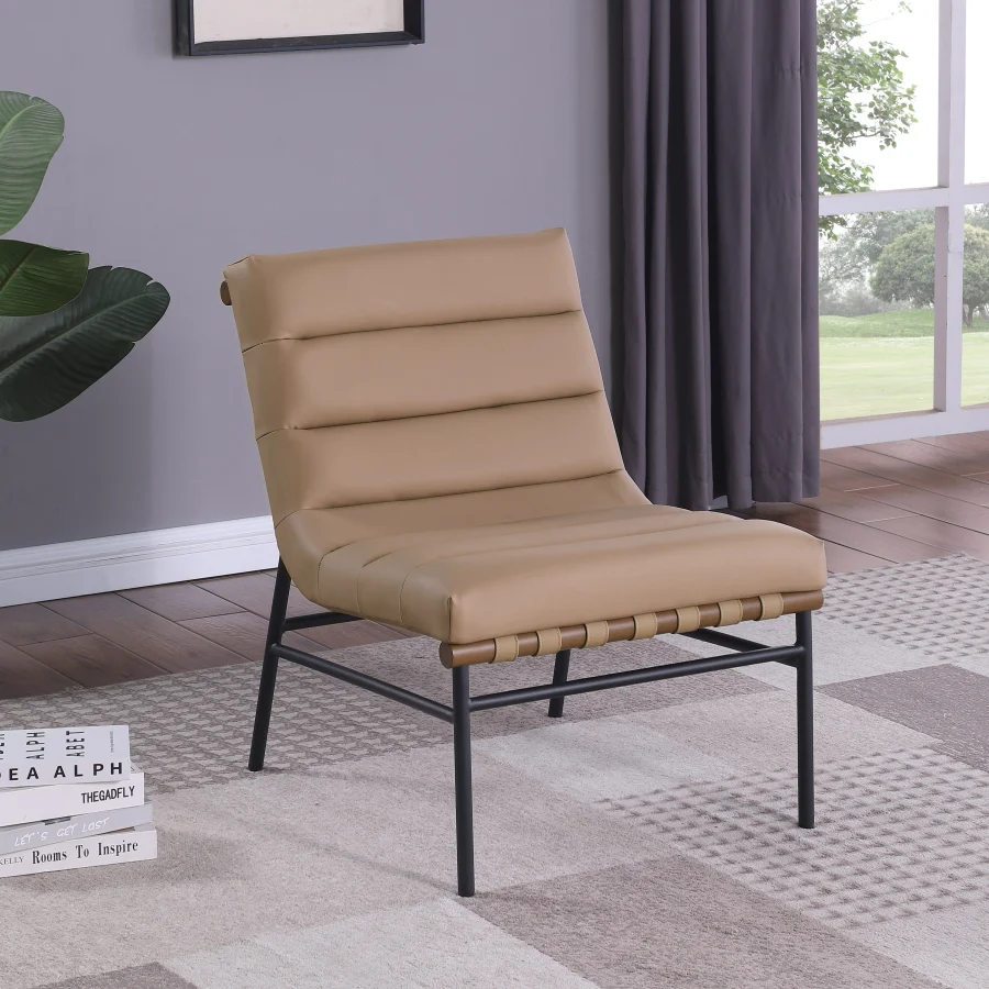 Burke Vegan Leather Upholstered Accent Chair - Image 23