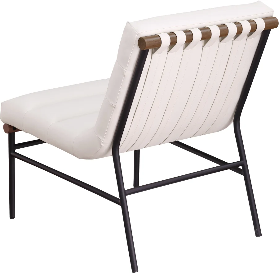 Burke Vegan Leather Upholstered Accent Chair - Image 7