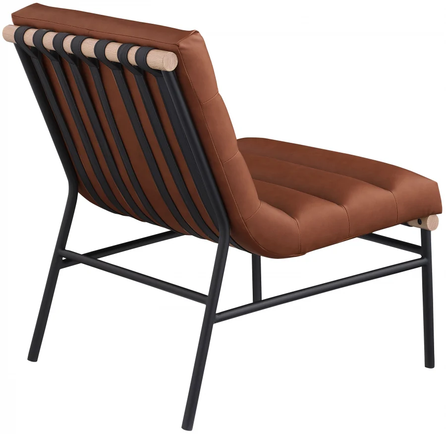 Burke Vegan Leather Upholstered Accent Chair - Image 13