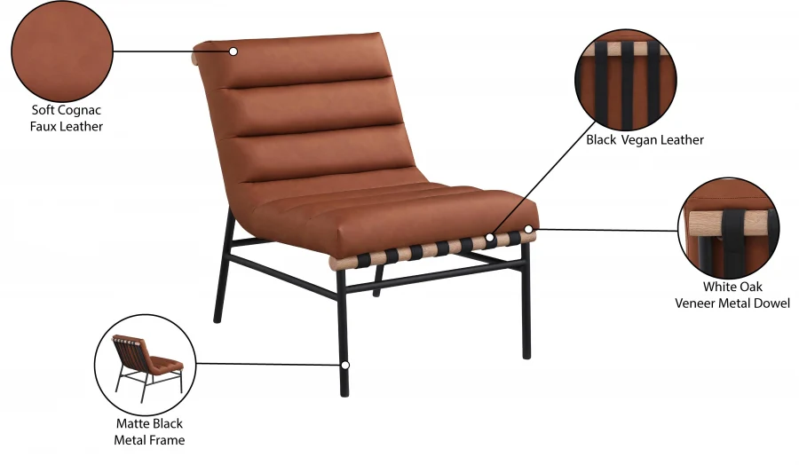 Burke Vegan Leather Upholstered Accent Chair - Image 18
