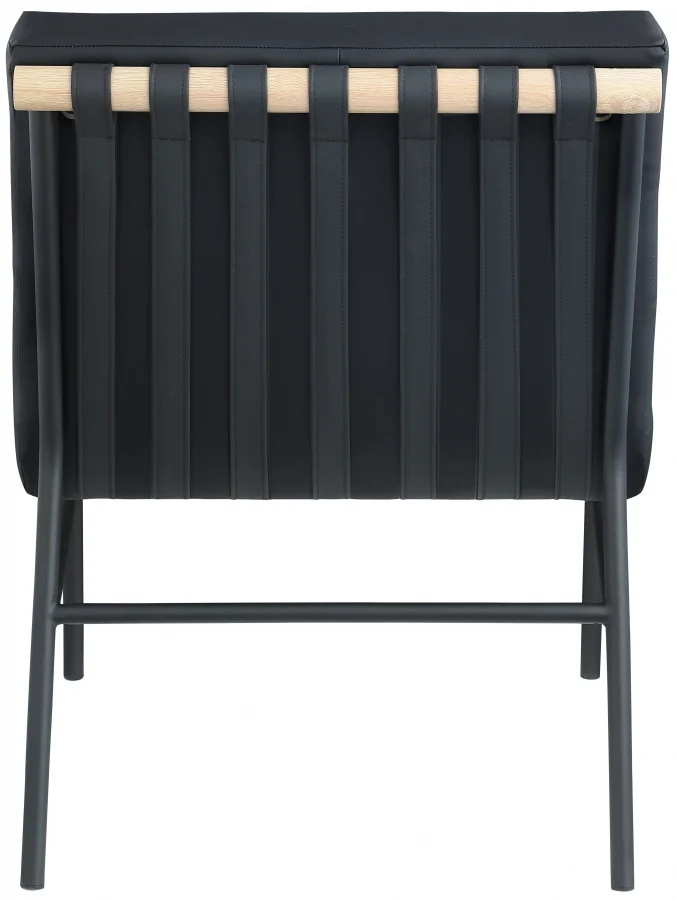 Burke Vegan Leather Upholstered Accent Chair - Image 3
