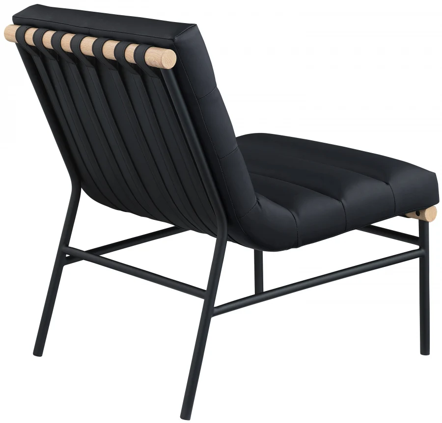 Burke Vegan Leather Upholstered Accent Chair - Image 4