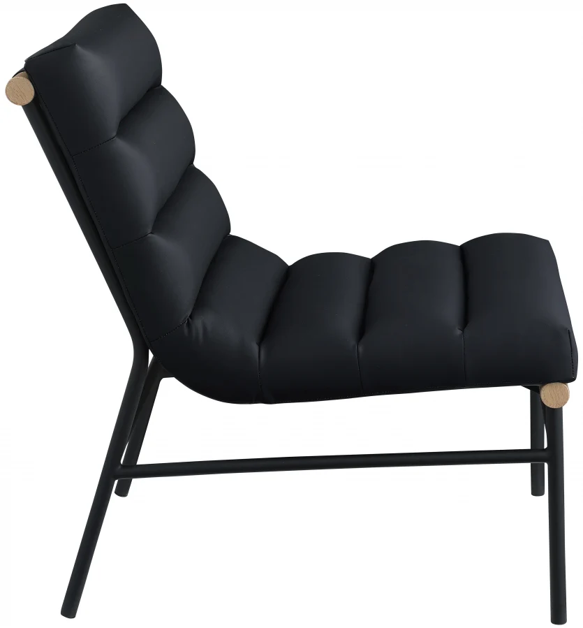 Burke Vegan Leather Upholstered Accent Chair - Image 6