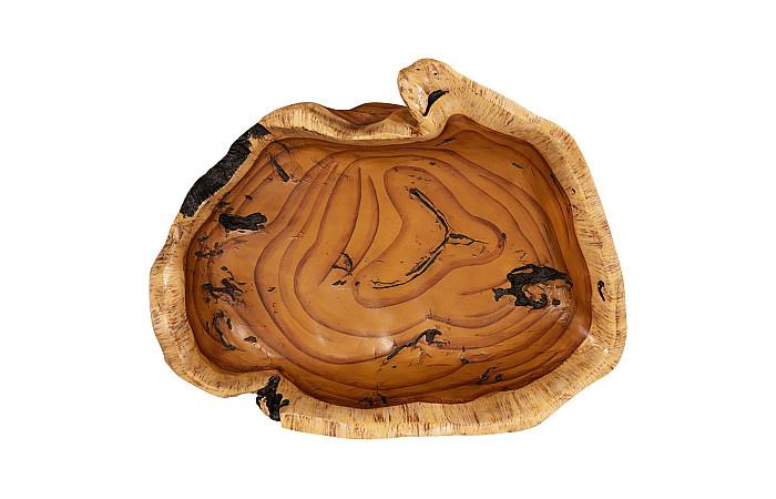 Burled Bowl, Faux Wood - Image 3