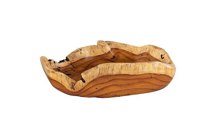 Burled Bowl, Faux Wood - Image 4