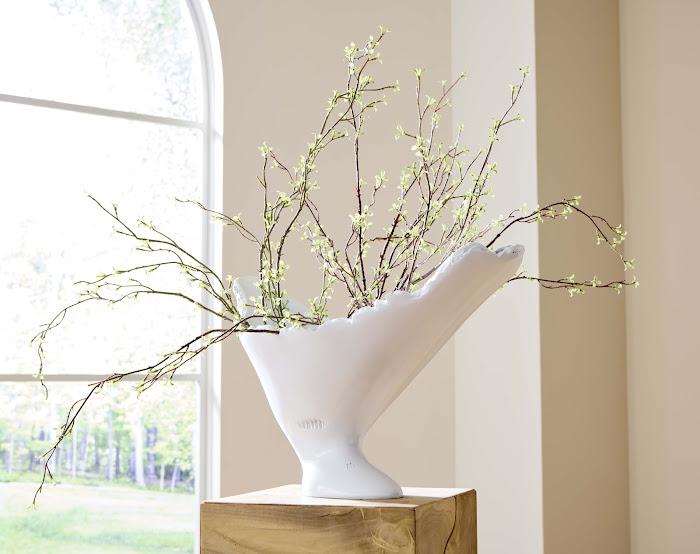 Burled Vase, Glossy White - Image 3