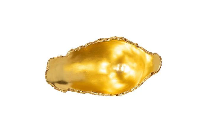 Burled Vase, Gold Leaf - Image 2