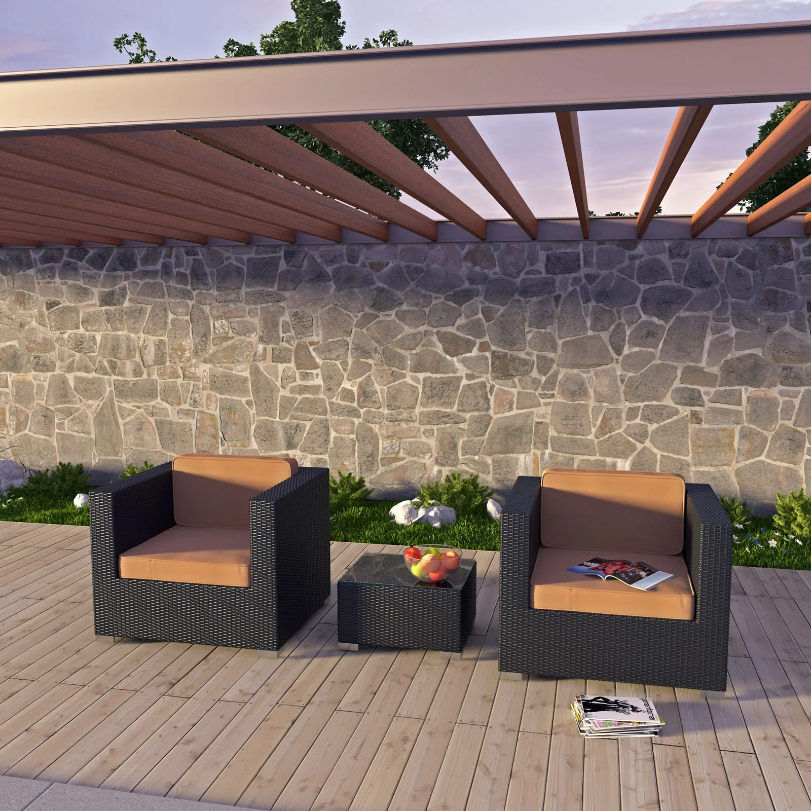 Burrow 3 Piece Outdoor Patio Sofa Set - Image 10
